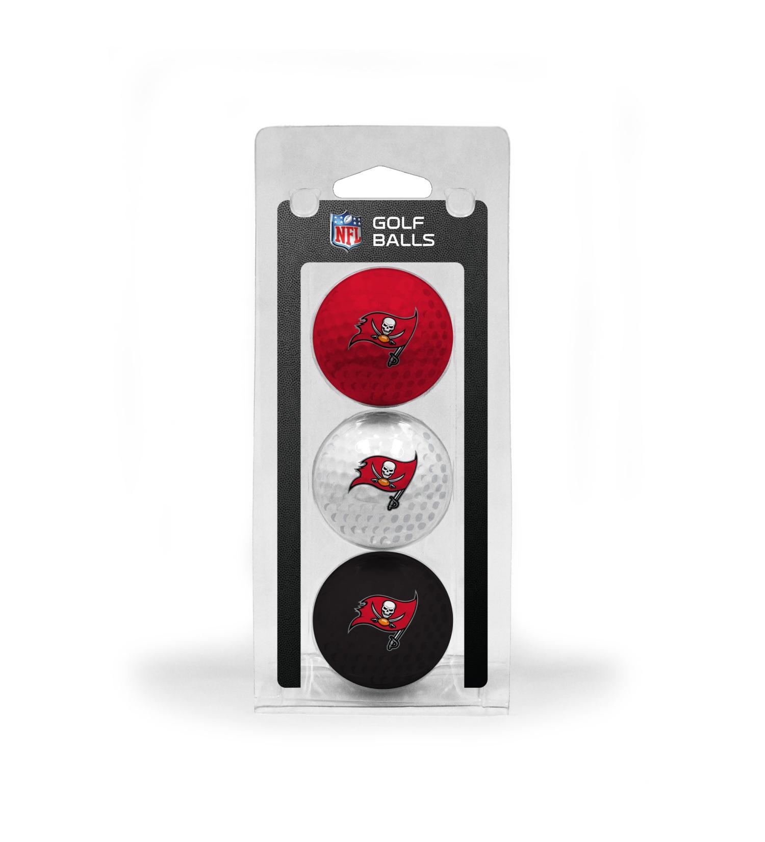 Team Golf NFL 3 Golf Balls 3-Pack Women Children Men Unisex 32905 Tampa Bay Buccaneers One Size