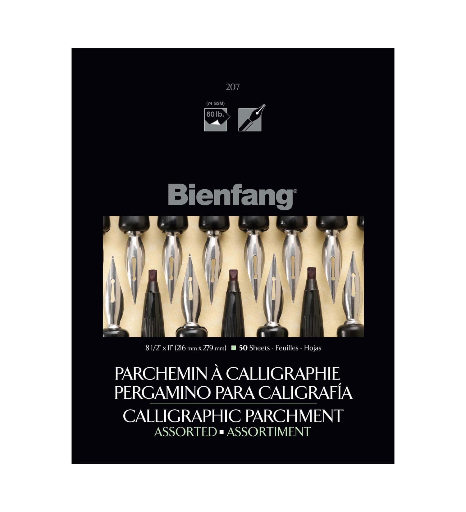 Bienfang Calligraphy Parchment Pad  8-1/2 X 11 in  Assorted Colors  50 Sheets