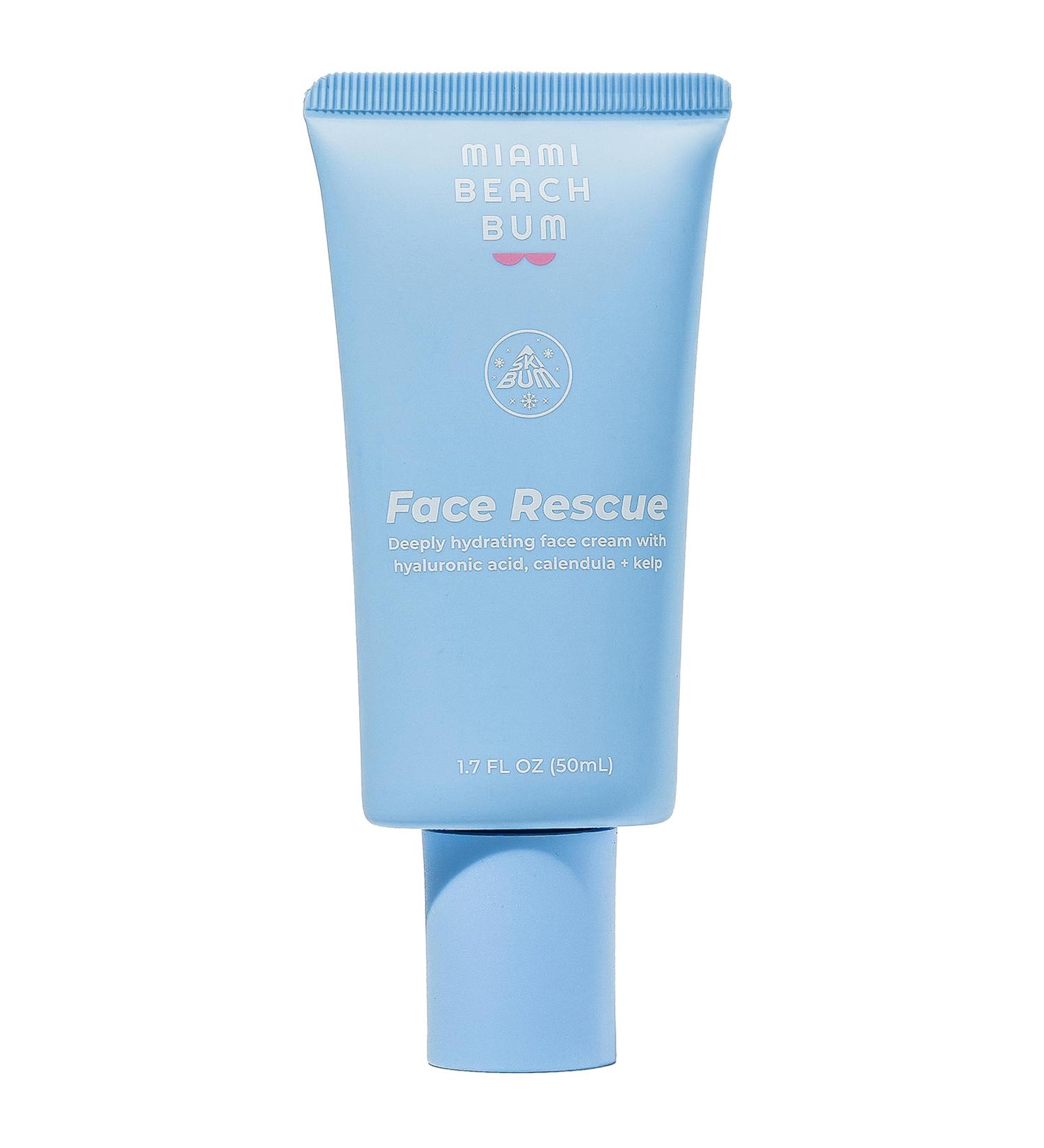 Miami Beach Bum Hydrating Face Rescue Cream | Hyaluronic Acid Squalane Vitamins A & C | Non-Greasy Fragrance-Free Ideal for Sensitive & Acne-Prone Skin - Buy Online on GoSupps.com