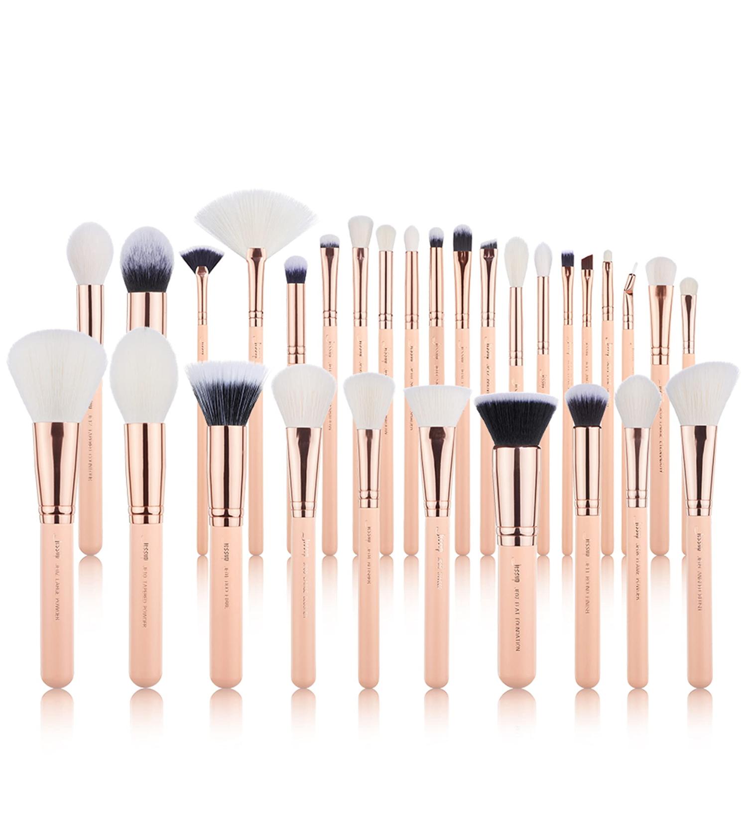 Jessup 30 Pcs Makeup Brush Set - Premium Synthetic Hair for Face & Eye Makeup | International Shipping Available - Buy Online on GoSupps.com