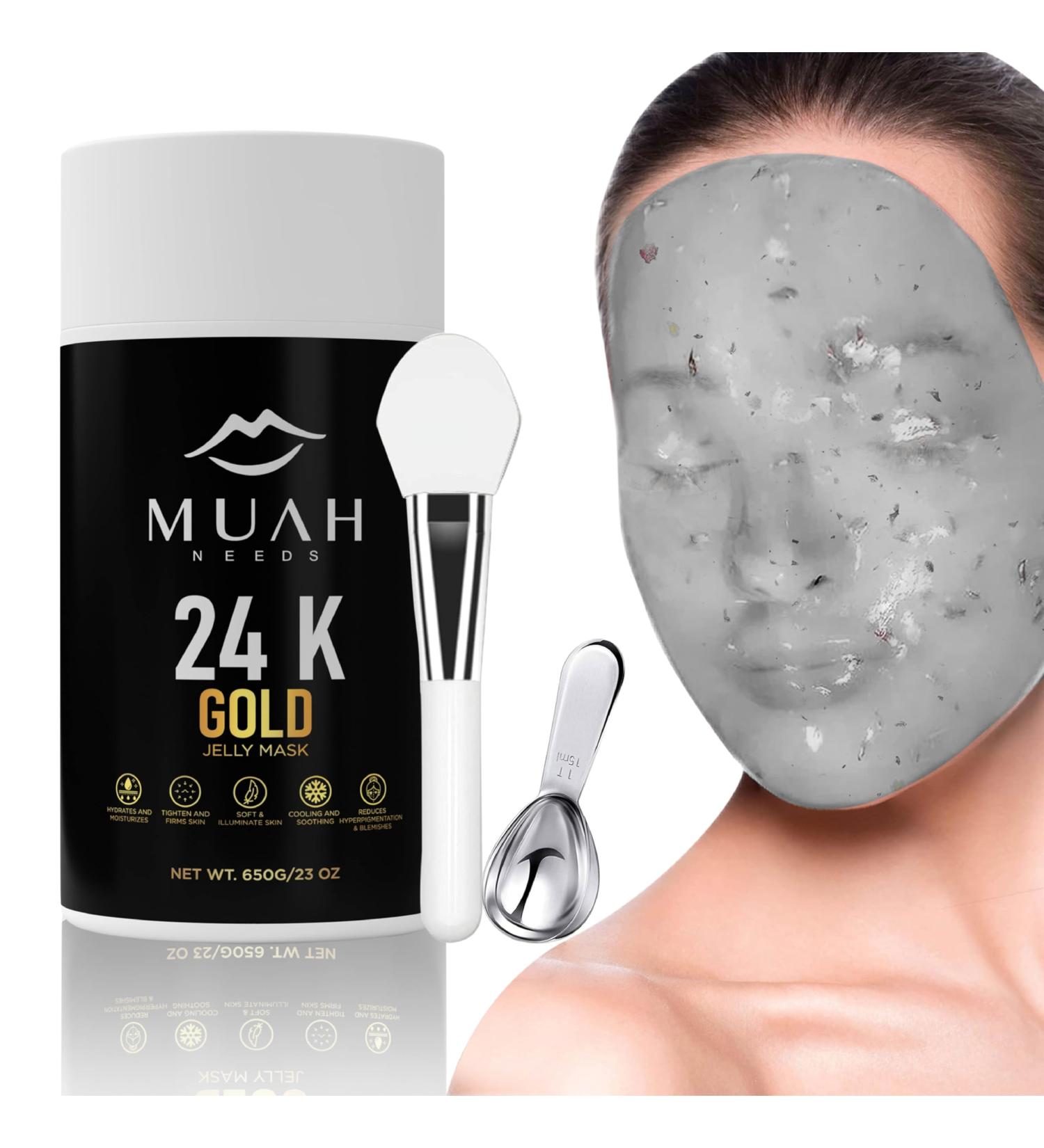 Hydrating 24K Gold Jelly Mask Powder - Professional Peel Off Face Mask for Hydrafacial & Cooling Treatments - 23oz - Buy Online on GoSupps.com