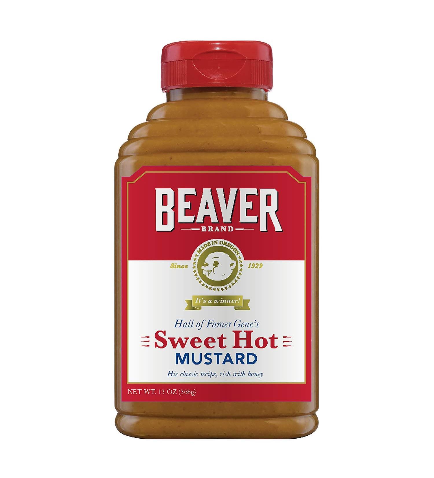 Beaver Sweet Hot Mustard 13 Ounce Squeeze Bottle Sweet Hot 13 Ounce (Pack of 1)