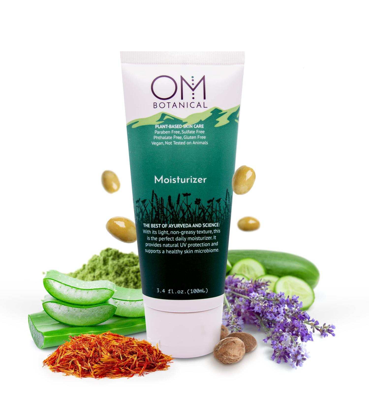 Om Botanical Natural Face Moisturizer - pH-Balanced Lightweight SPF 15 Cream for Women and Men - Vegan & Cruelty-Free - Buy Online on GoSupps.com