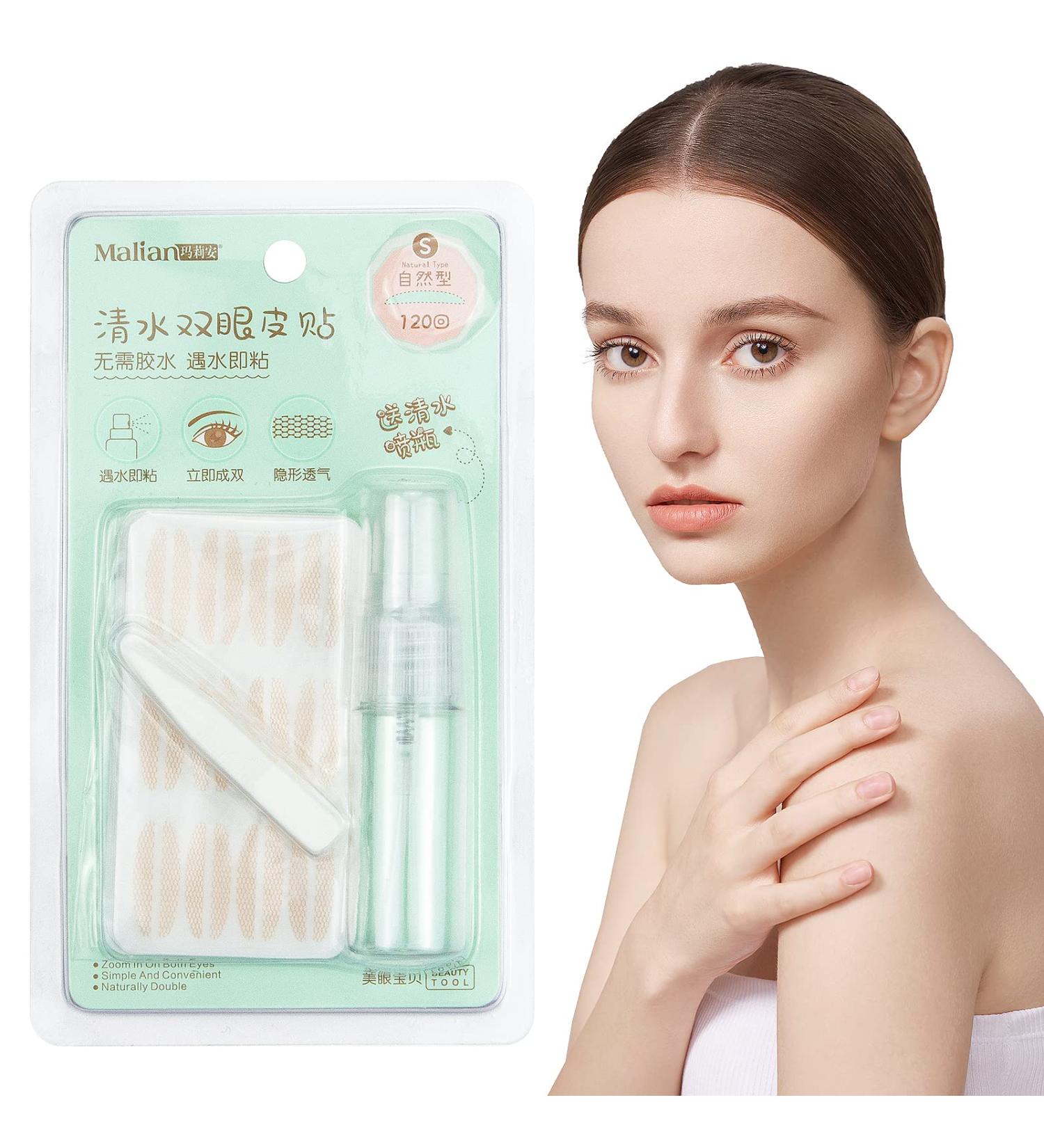 Invisible Eyelid Lift Strips - 240pcs Natural Fiber Eye Tapes for Hooded Droopy Uneven Mono-eyelids - Buy Online on GoSupps.com