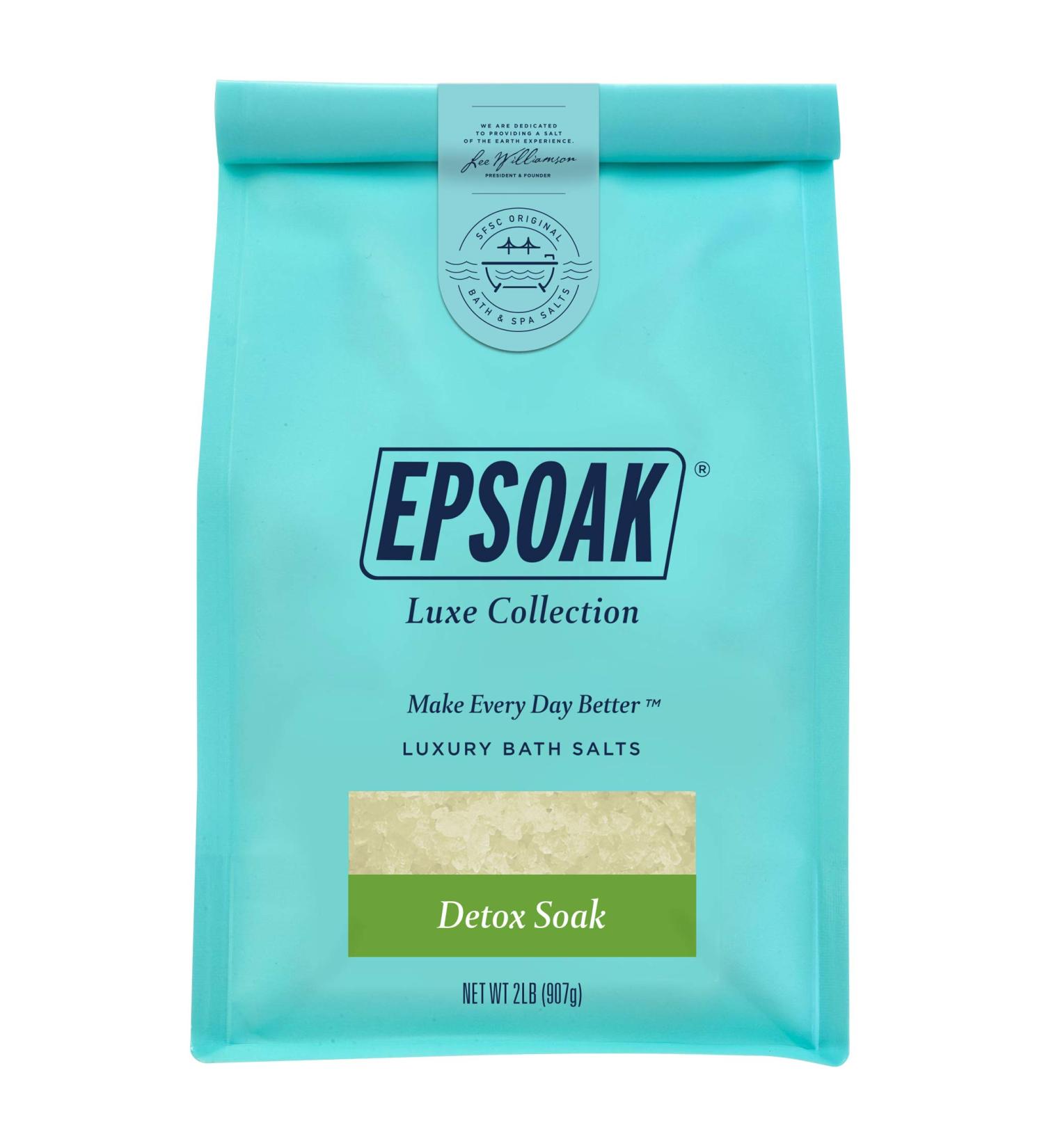 San Francisco Salt Co. Detox Soak 2 lb. Luxury Bag - Natural Detox Bath Salts - Buy Online on GoSupps.com