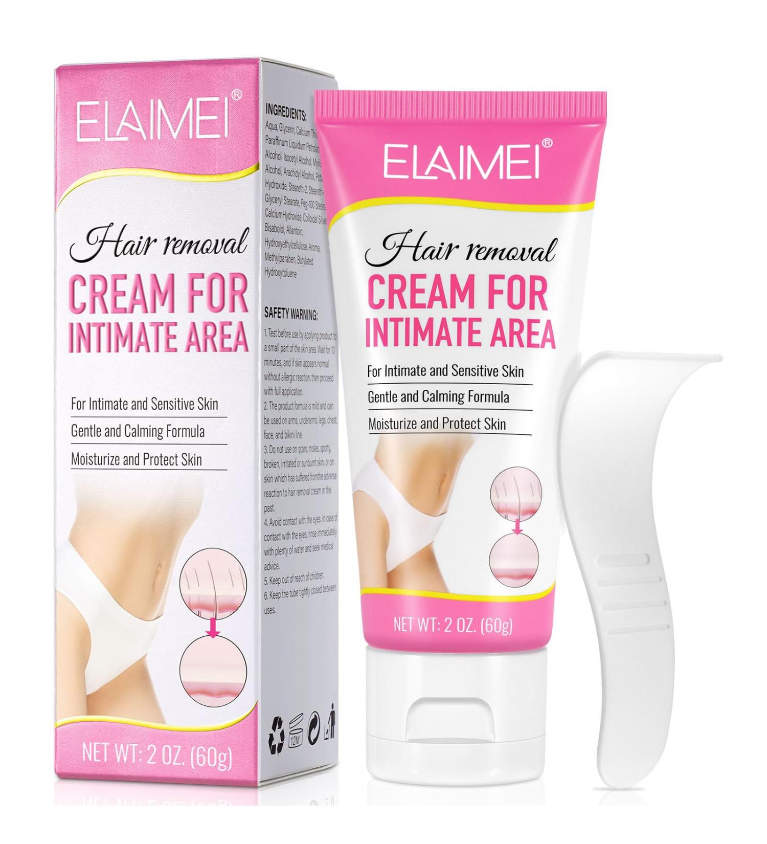 Women's Body Hair Removal Cream - Soothing Painless Bikini Hair Removal for All Skin Types - Buy Online on GoSupps.com