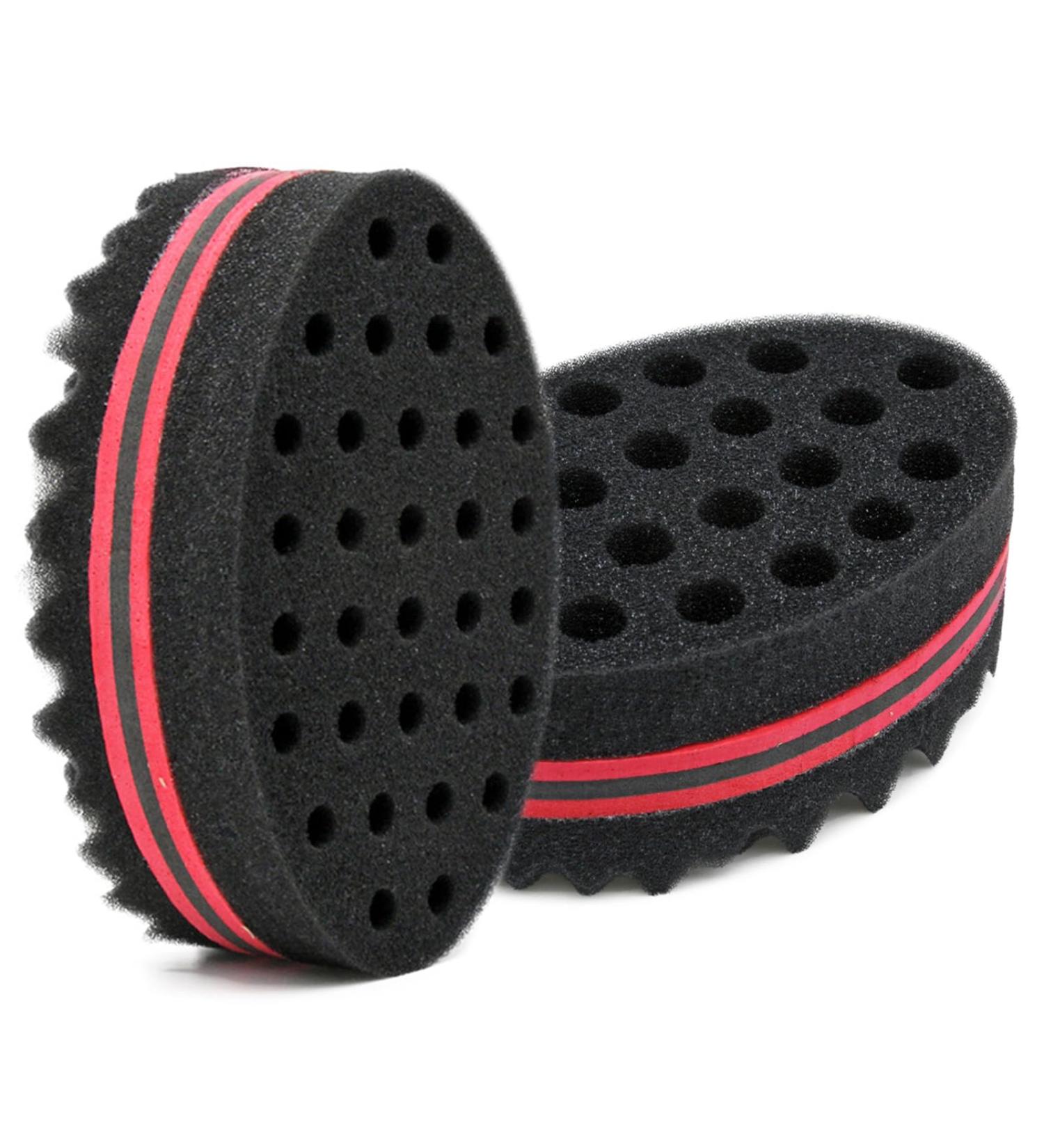 Hair Sponge Twist Brush 2 Pcs Magic Twist Hair Sponge Men Afro Curl Brush Dread Wave Brushes for Curls Dreadlock Small & Big Holes - Buy Online on GoSupps.com