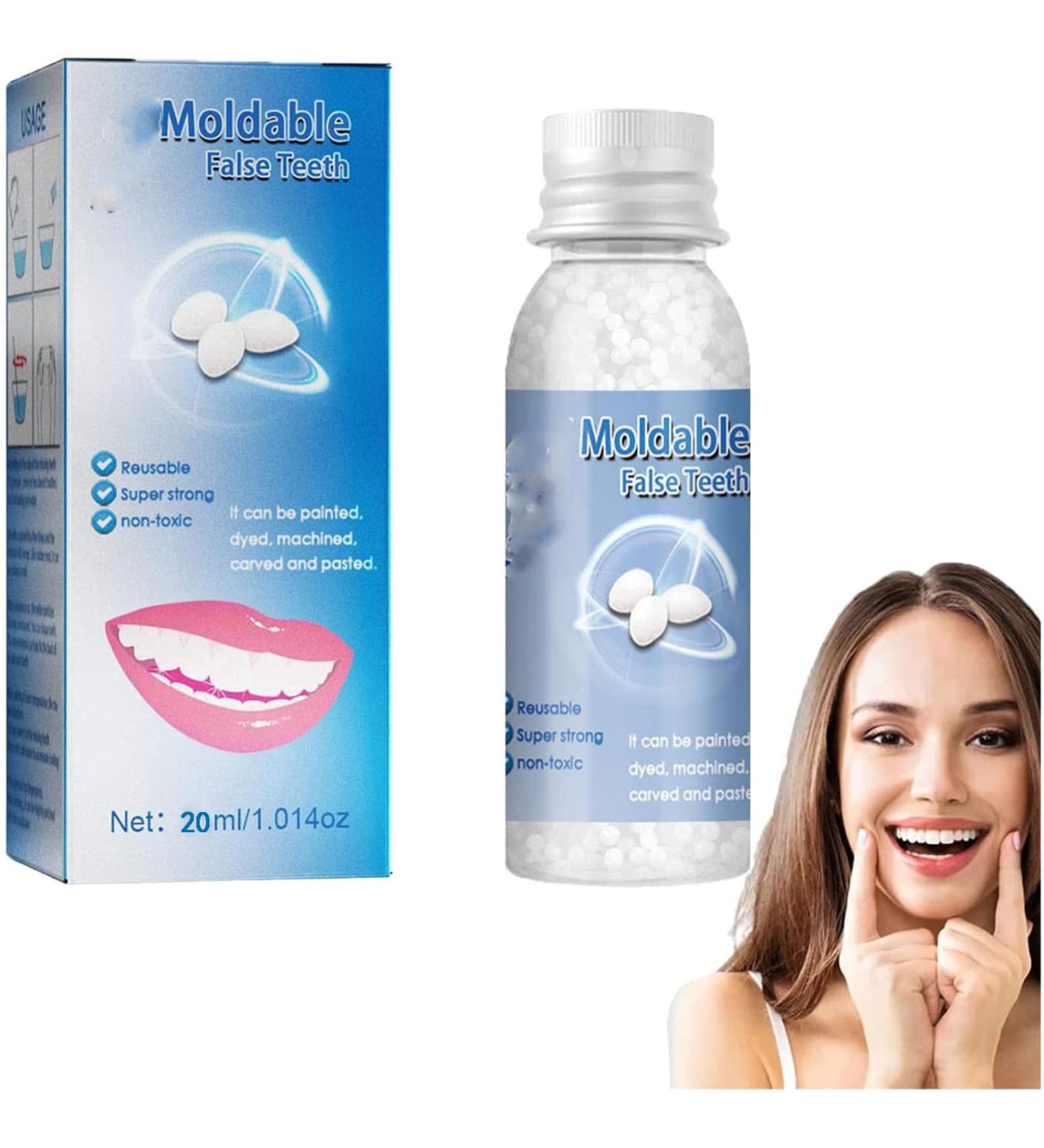 Tooth Repair Granules Kit | Temporary Dental Repair for Missing & Broken Teeth | Restore Your Smile (20ml) - Shop Now! - Buy Online on GoSupps.com
