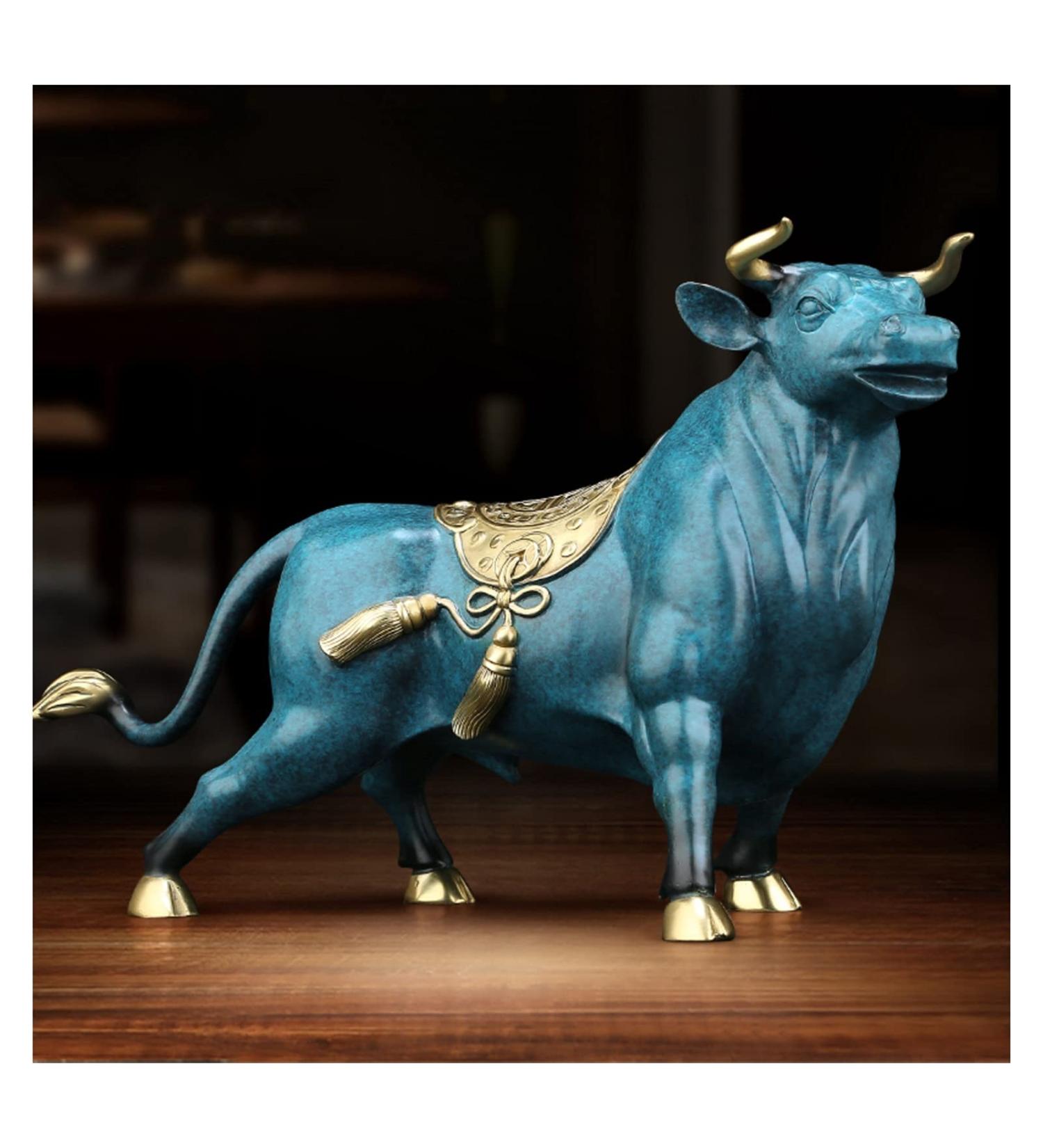 Buddha Statue/Buddha Figurines Chinese Zodiac Animal Bull Ox Mascot Hand-Carved Crafts High Temperature Coloring Statue Meaning Hard Work to Get Rich 8.6 Inch Height(Copper) Buddha Stat (Mug) - Buy Online on GoSupps.com