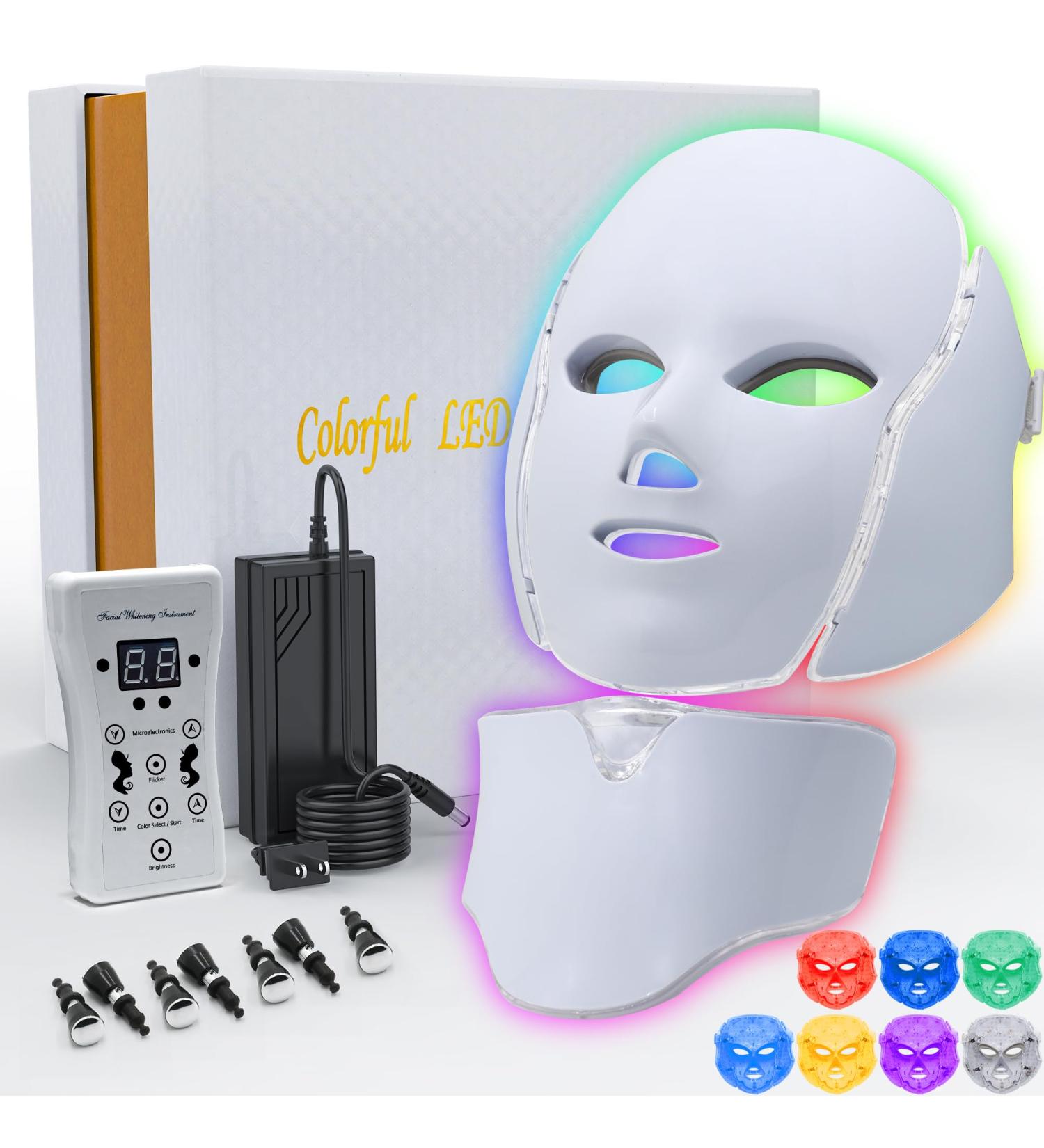 LED Face Mask Light Therapy - Blue & Red Light Skincare for Radiant Skin at Home - Buy Online on GoSupps.com