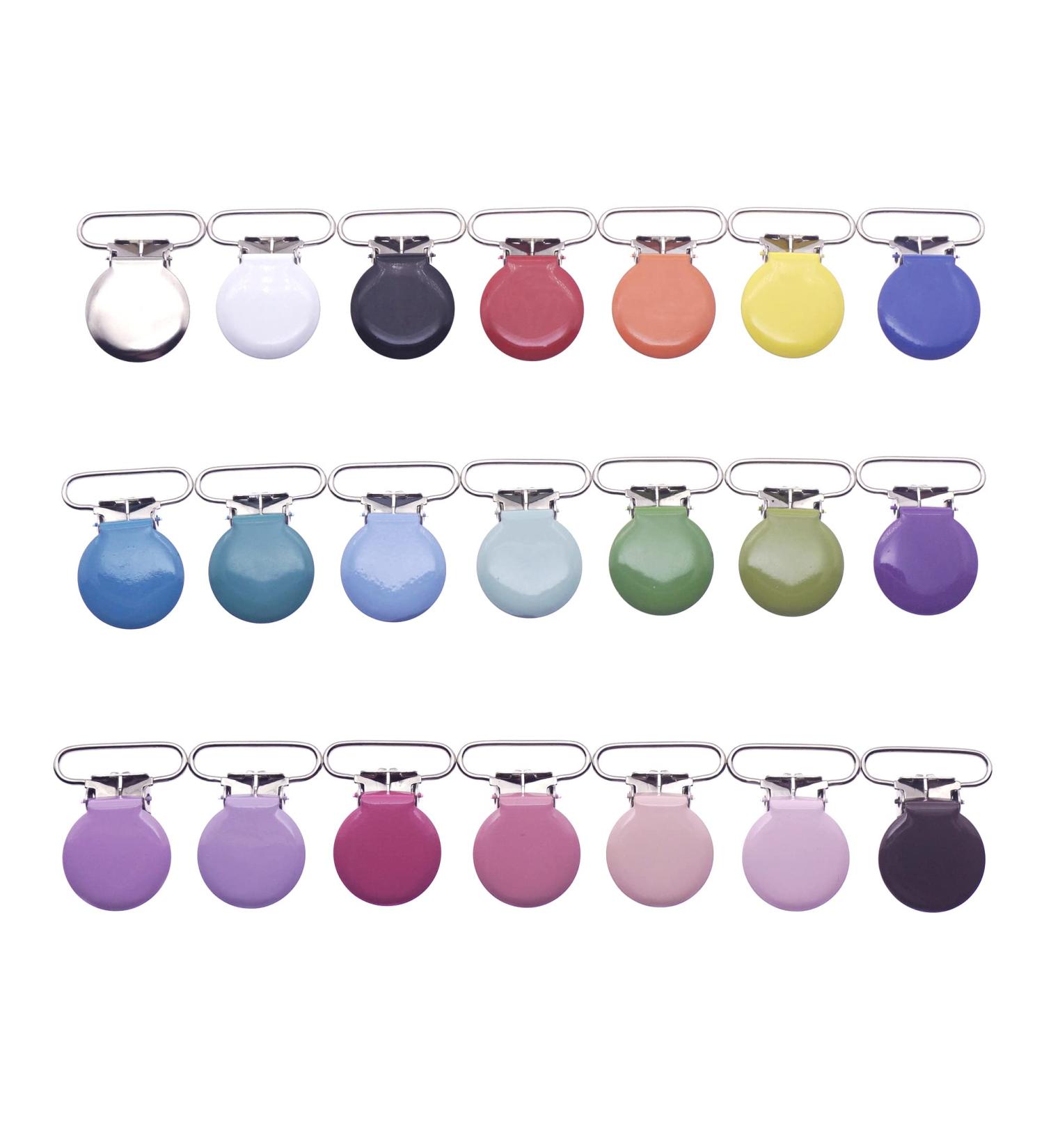 Sutoyuen 42pcs Metal Round Suspender Clips for DIY Pacifier Chains & Jewelry Accessories - Buy Online on GoSupps.com