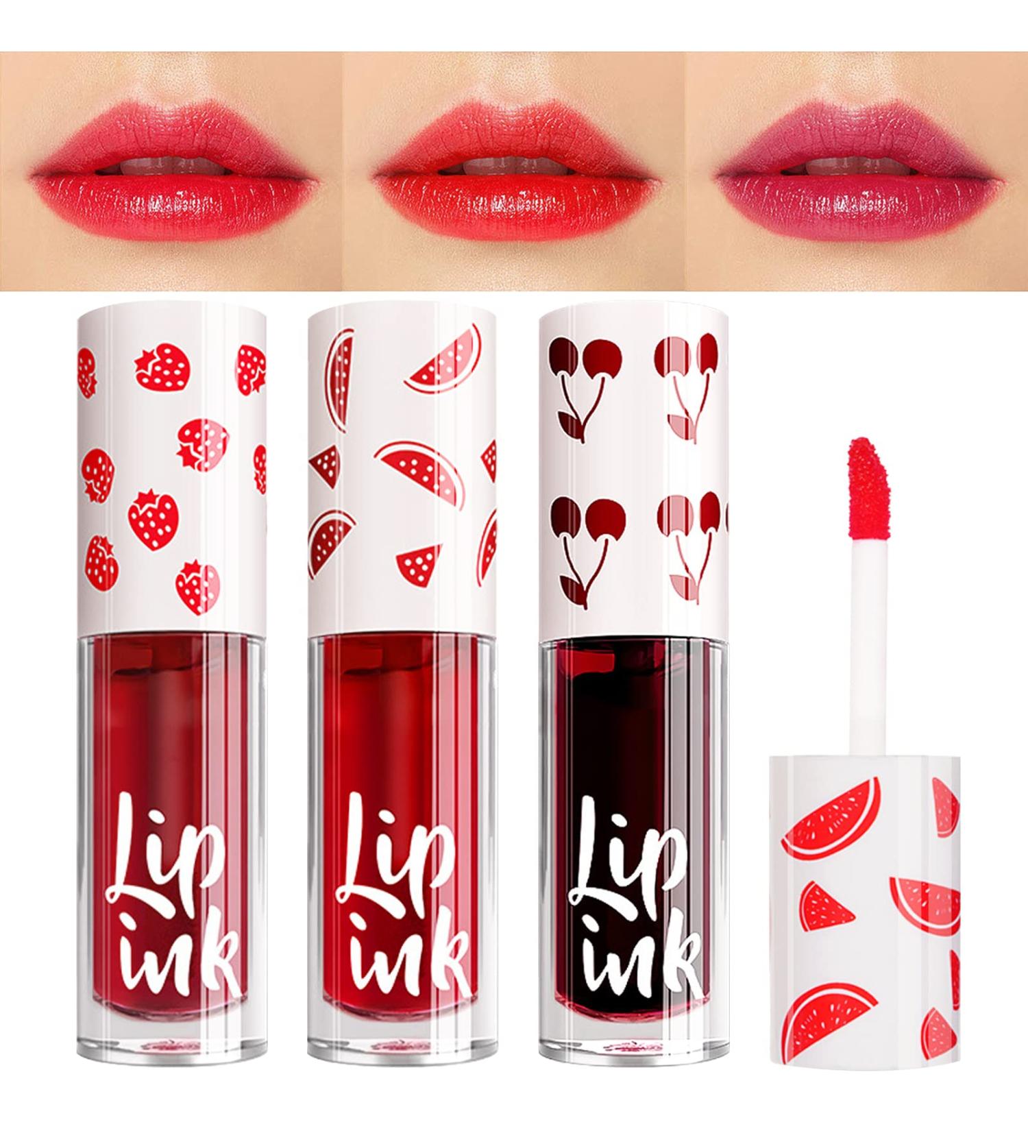 Erinde 3 Colors Lip Tint Stain Set - Velvet & Watery | Long-Lasting & Moisturizing | Korean Makeup - 3PCS - Buy Online on GoSupps.com