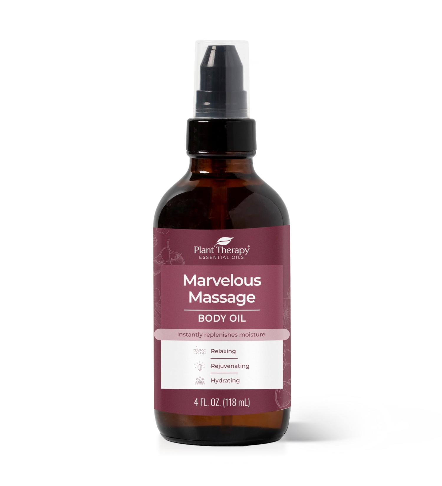 Plant Therapy Marvelous Massage Carrier Oil Blend 4 fl. oz - Perfect Base for Essential Oils & Massage – Buy Internationally - Buy Online on GoSupps.com