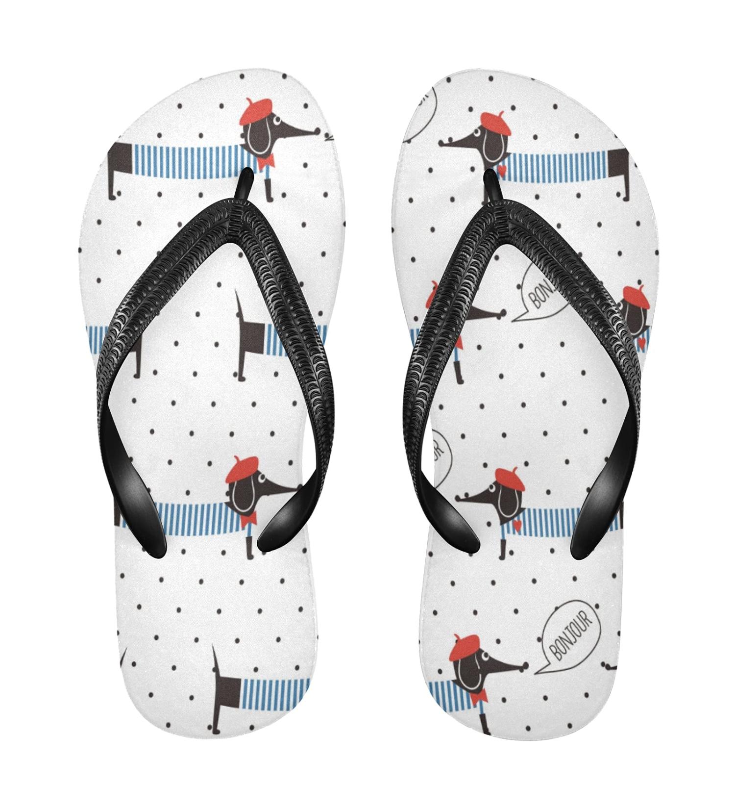 Mnsruu Dachshund Puppy Flip Flops - Perfect for Home Hotel Spa and Travel - XS for Men & Women - Buy Online on GoSupps.com