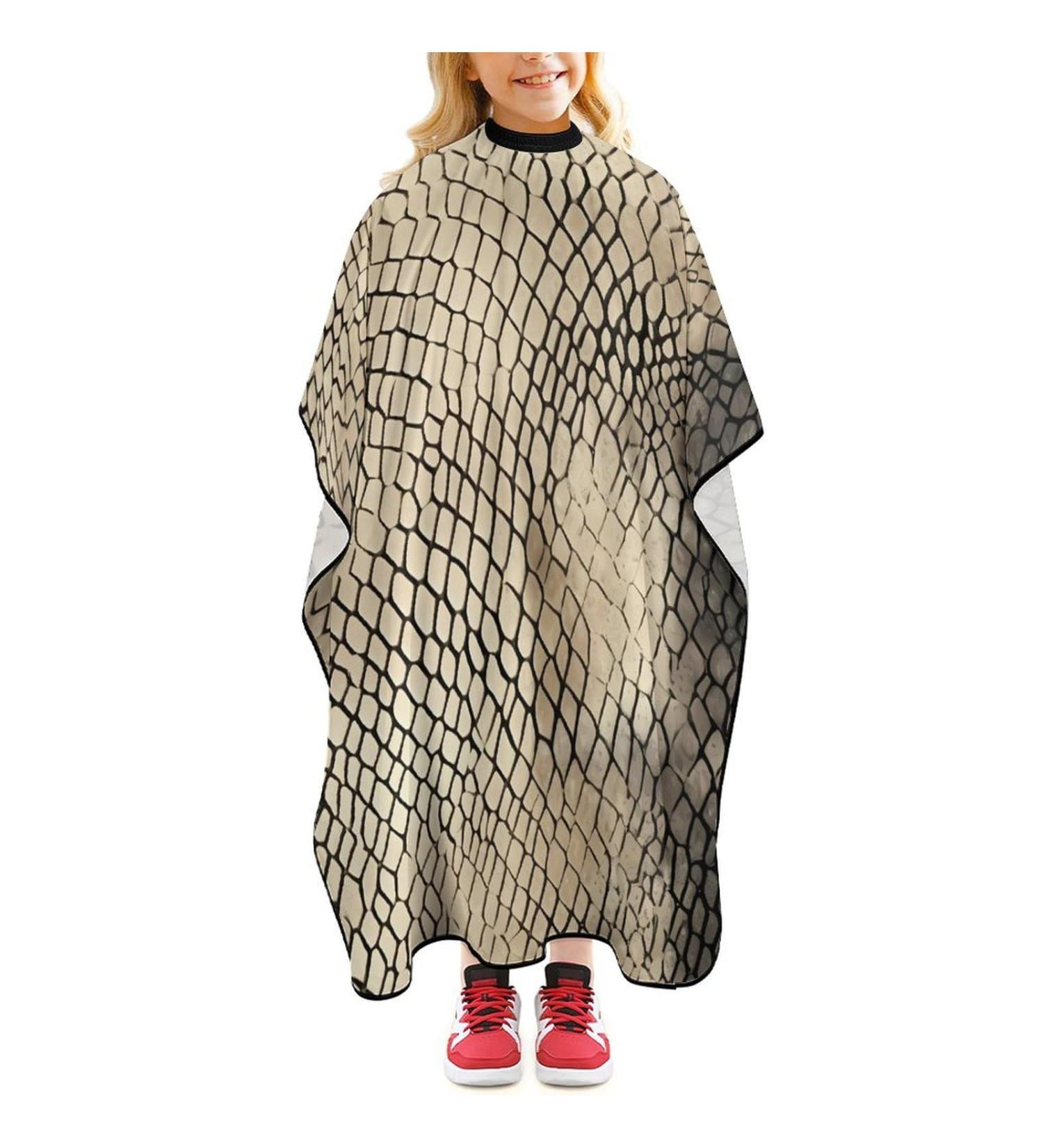 Snakeskin Pattern Hair Cutting Cape for Kids | Professional Barber Cape & Haircut Apron for Boys & Girls - Buy Online on GoSupps.com