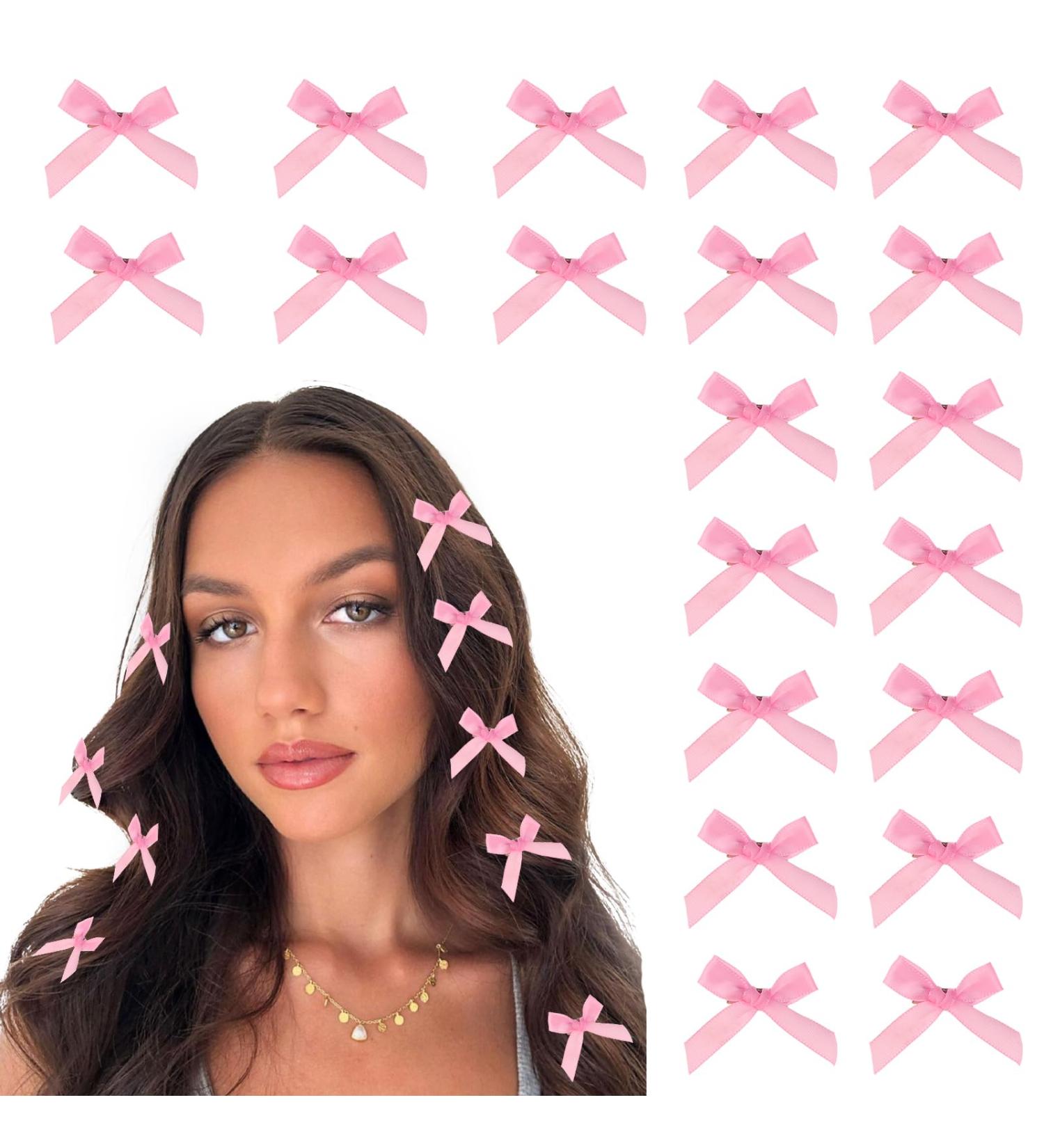Comnico 20-Piece Mini Loop Hair Clips - Non-Slip Satin Hair Accessories for Women & Girls (Pink) - Buy Online on GoSupps.com