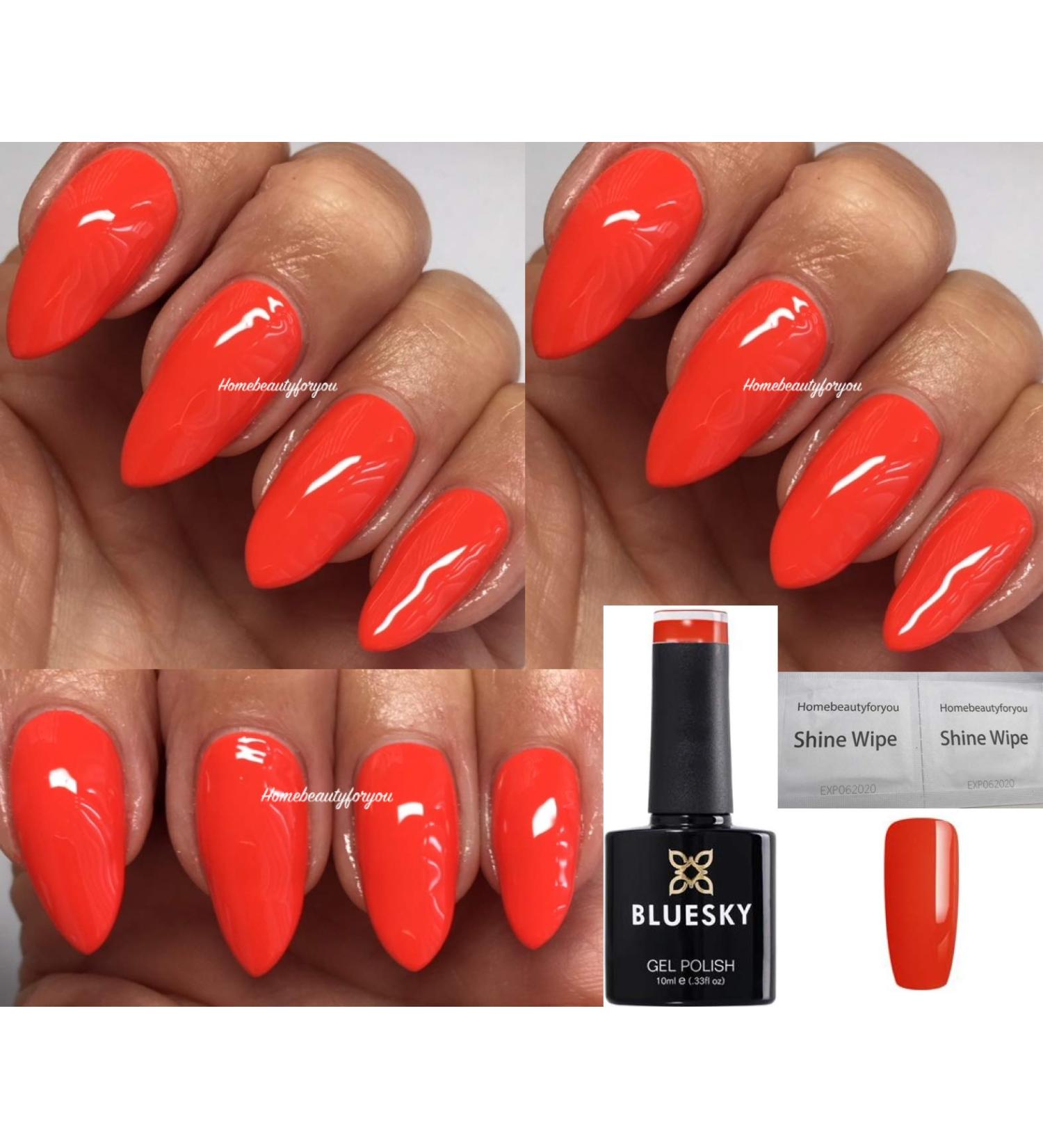 Bluesky Nail Gel Polish Orangey Red Cherry Tomato Summer Vibes SV04 UV LED Soak - Buy Online on GoSupps.com