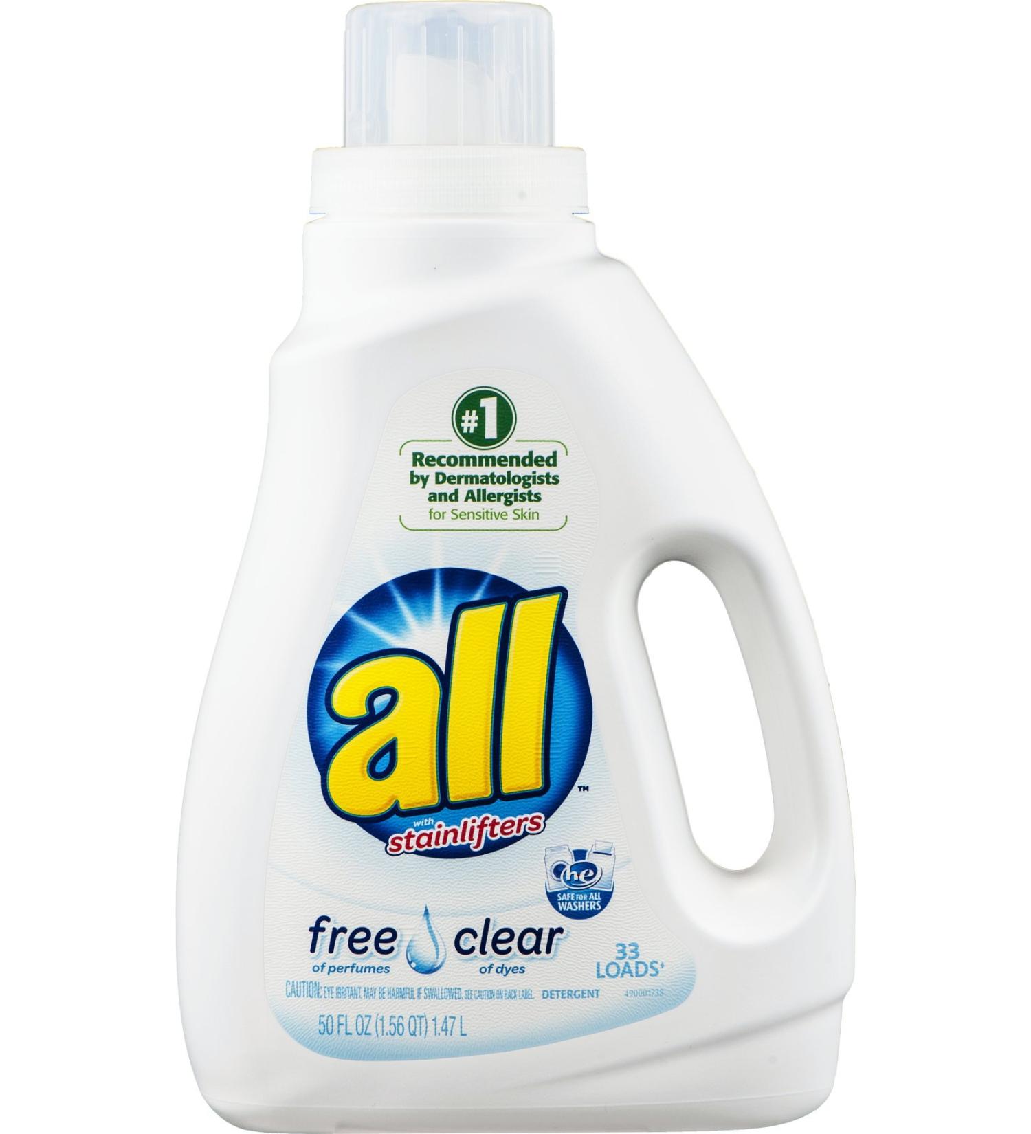 All Free & Clear with Stainlifters Detergent - 33 Loads