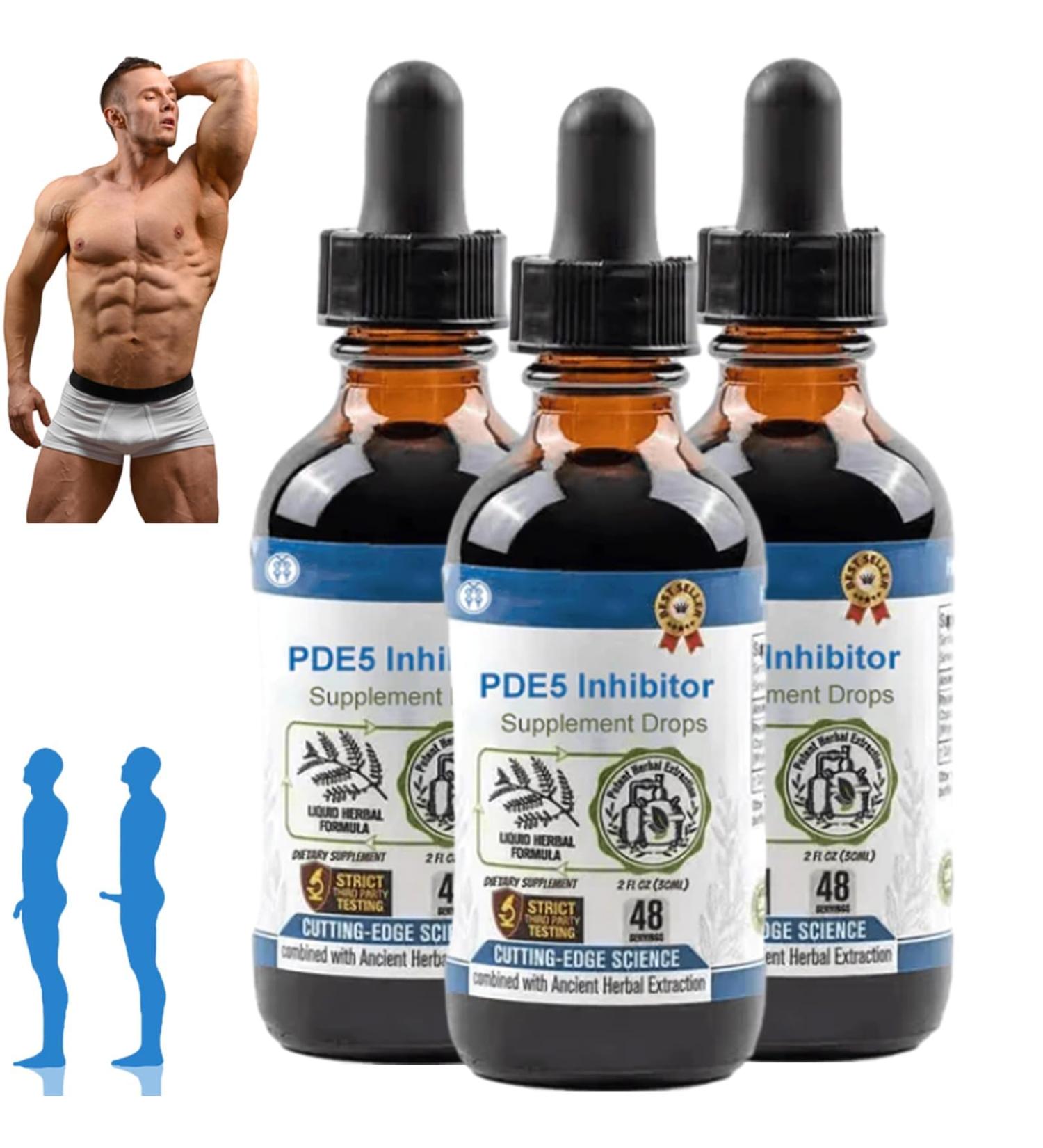 Pde5 Inhibitor Supplement Drops Pde5 Inhibitor Drops for Men Drops for Men Secret Drops for Strong Men Secret Drops Enhanced (3pcs) - Buy Online on GoSupps.com
