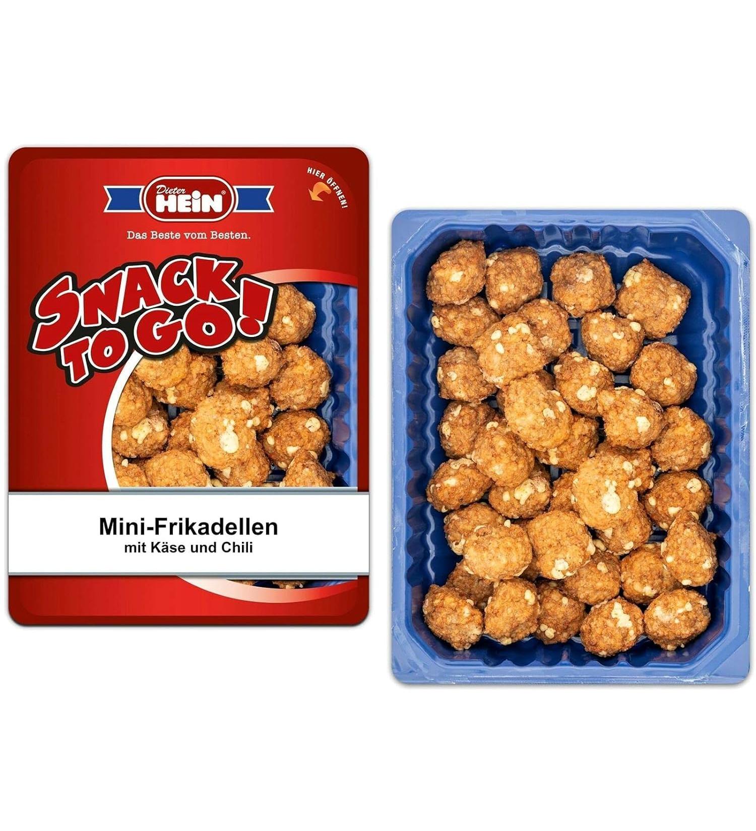 Mini meatballs with cheese and chilies approx. 45x18g in a fresh pack from Dieter Hein