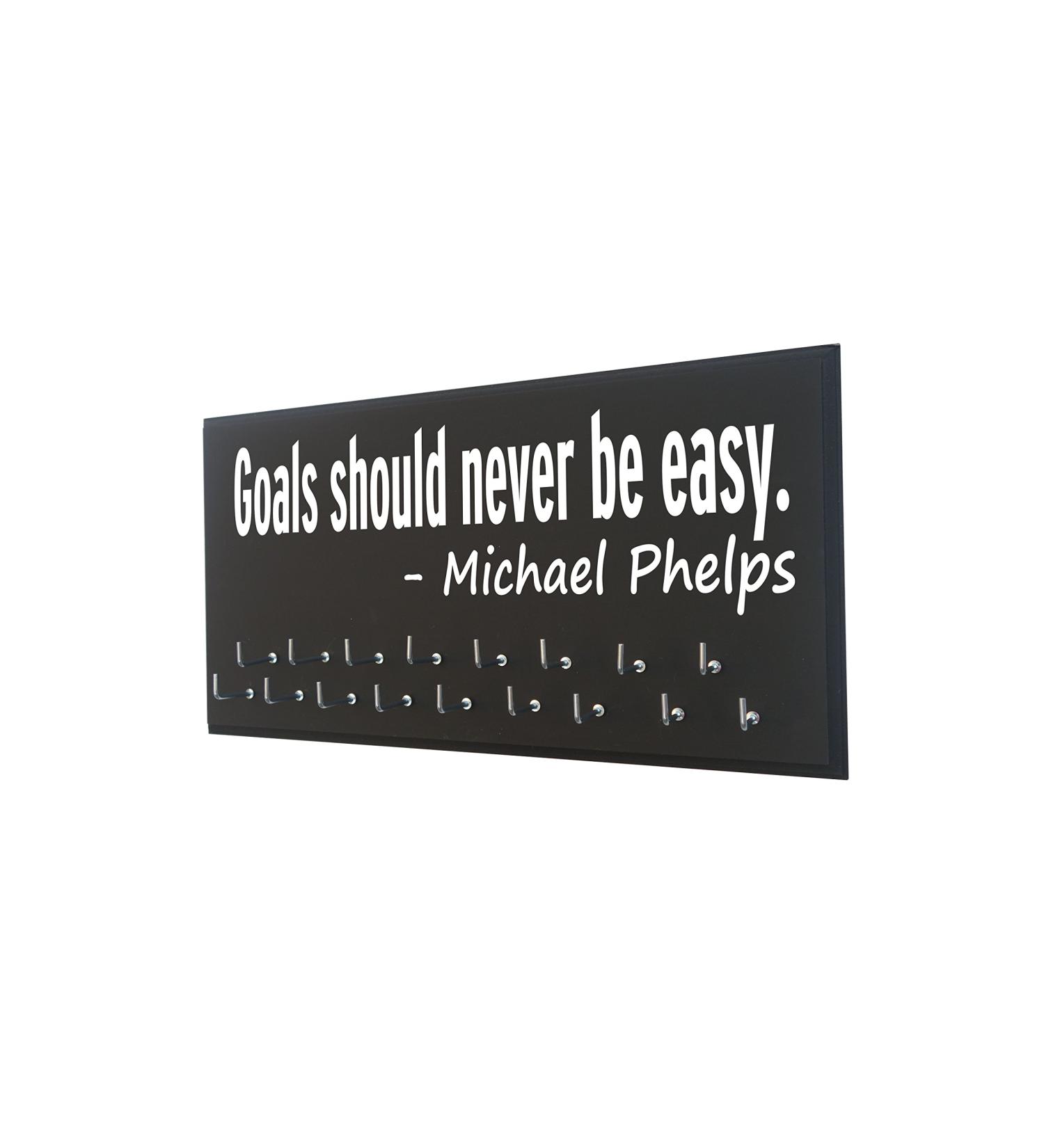 RunningontheWall Swimming Medal Holder - Michael Phelps Swimmer Gifts for Girls | Kids Black Swim Medals Ribbon Display - Buy Online on GoSupps.com