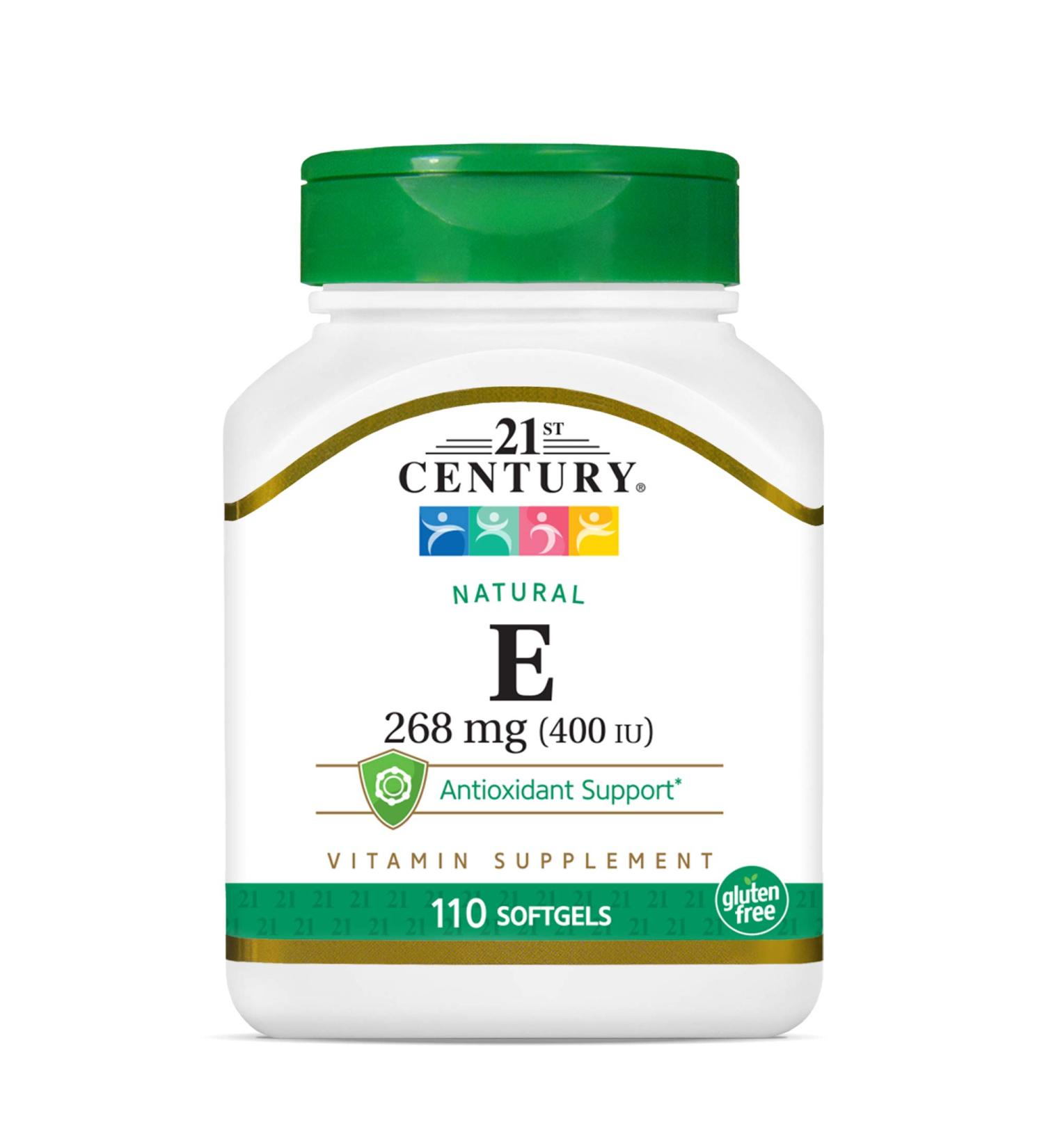 21st Century Natural Vitamin E 268 mg (400 IU) - 110 Softgels for Antioxidant Health - Buy Online on GoSupps.com