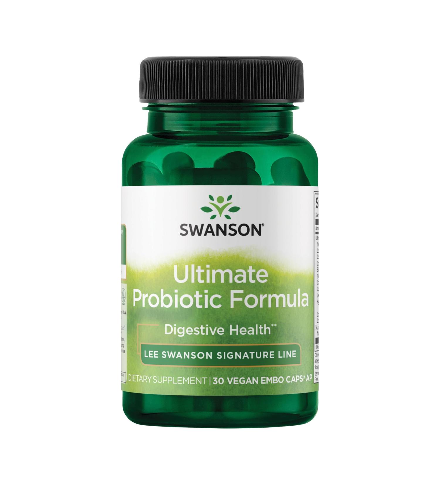 Swanson Ultimate Probiotic Formula Digestive Health Immune System Support 66 Billion CFU Prebiotic NutraFlora scFOS 30 DRcaps Veggie Capsules (Caps) - Buy Online on GoSupps.com