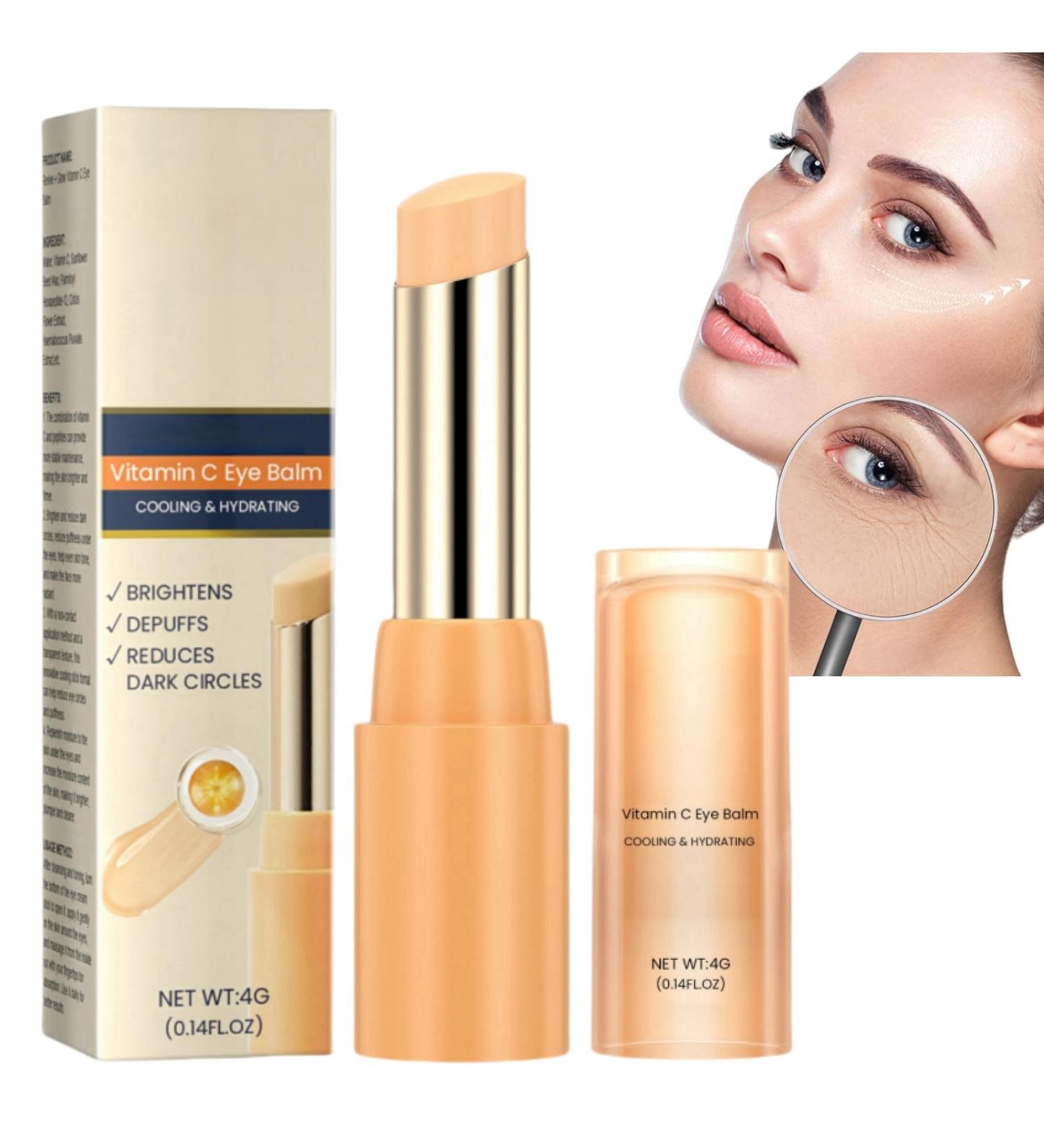 Vitamin C Eye Cream Stick Under Eye Cream for Dark Circles and Puffy Eyes Glow Eye Balm Anti Aging Eye Cream Cooling & Hydrating Eye Cream for Eye Bags Remover Firming Eye Stick for All Skin Types - Buy Online on GoSupps.com
