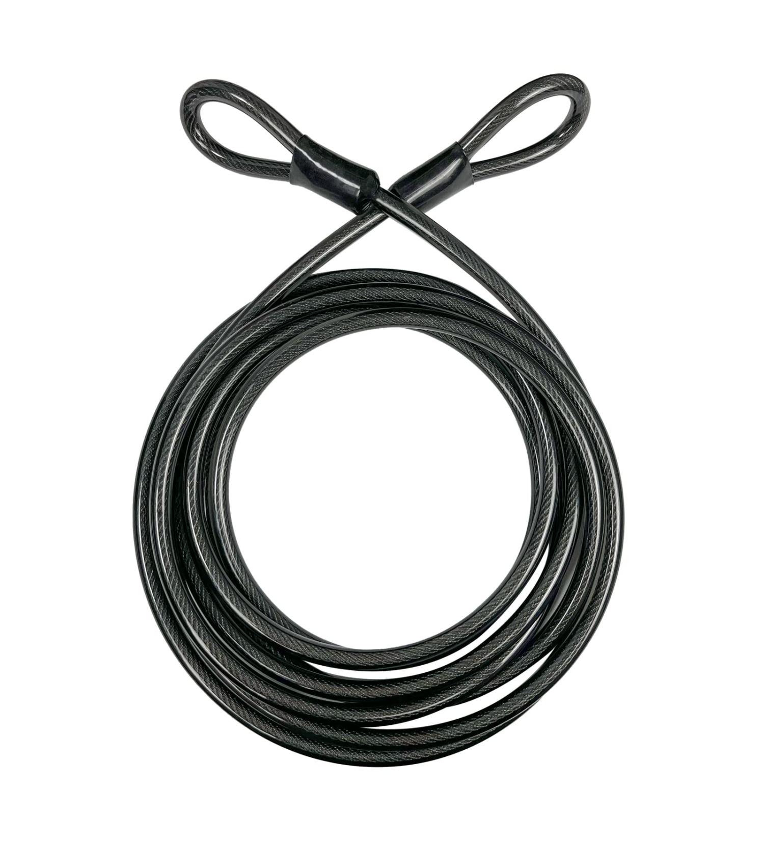 DELSWIN 15ft Heavy Duty Security Steel Cable with Loops - 3/8 inch Thick Vinyl Coated Braided Lock Cable for Bike, Generator, Kayak, Patio Furniture - 6ft Cable Option Available - Buy Online on GoSupps.com