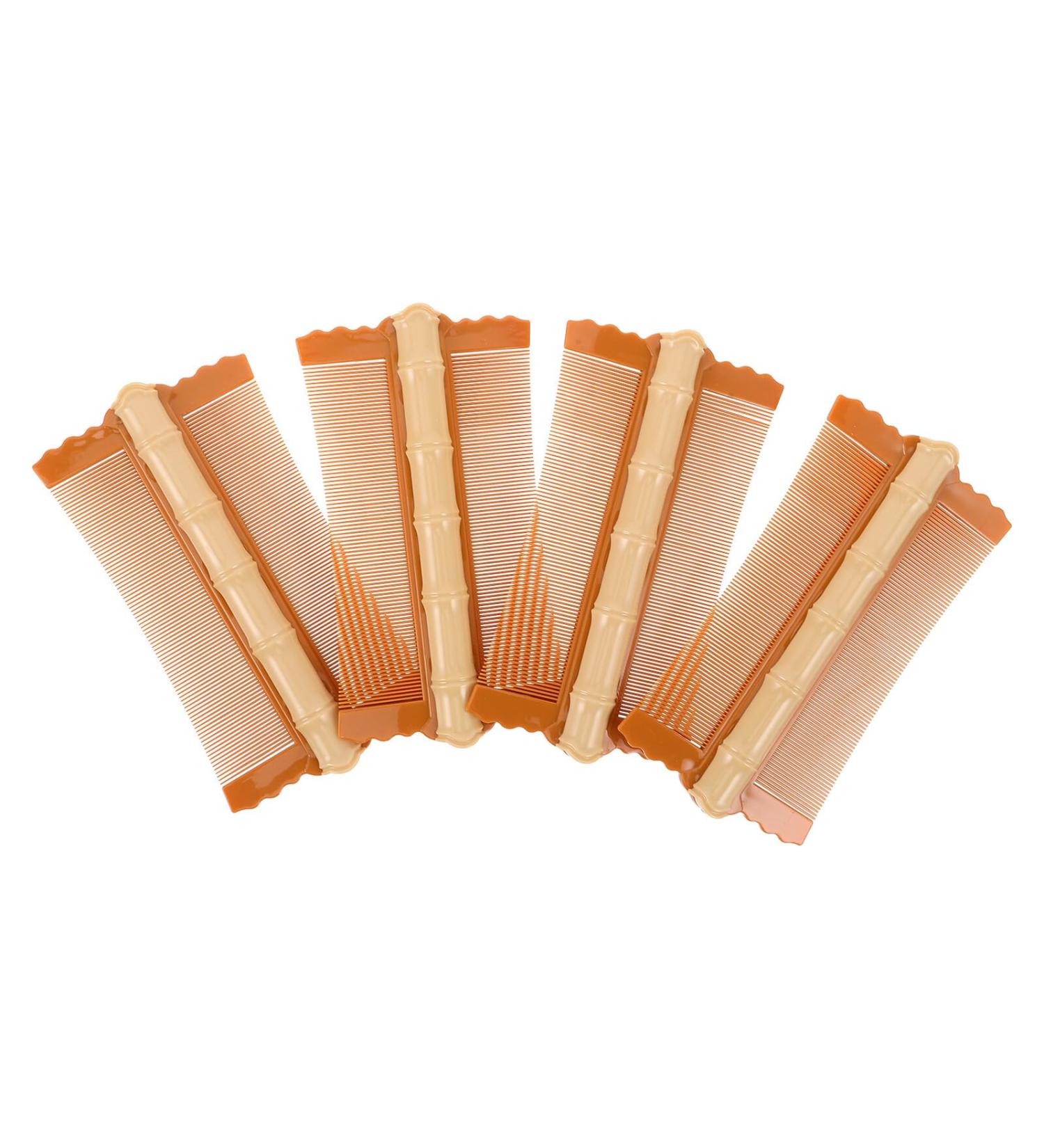 Beaupretty 4 Pi ces Lot de 4 Peignes Dents Fines Double Face Anti-Pellicules pour Cuir Chevelu Brosse de Toilettage en Bambou Couleur Abricot Soin D m lant et Massage Apaisant pour - Buy Online on GoSupps.com