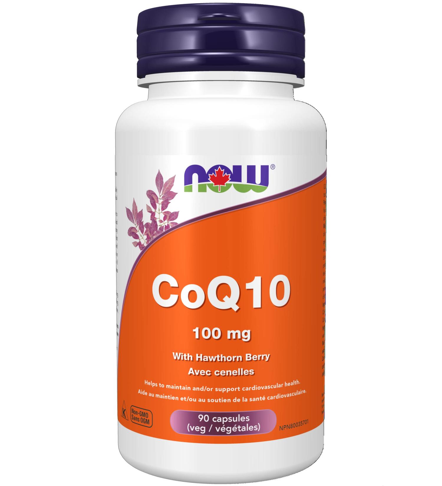 Now Foods CoQ10 100mg w/Hawthorn 90vcap - Buy Online on GoSupps.com