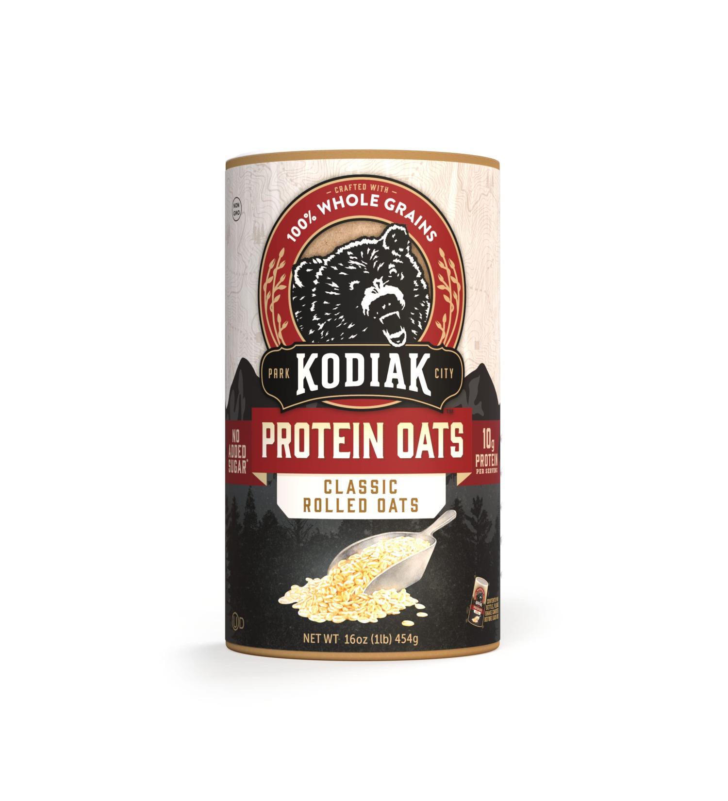 Kodiak Oatmeal Canister Rolled Oats High Protein 100% Whole Grains (1 canister) - Buy Online on GoSupps.com