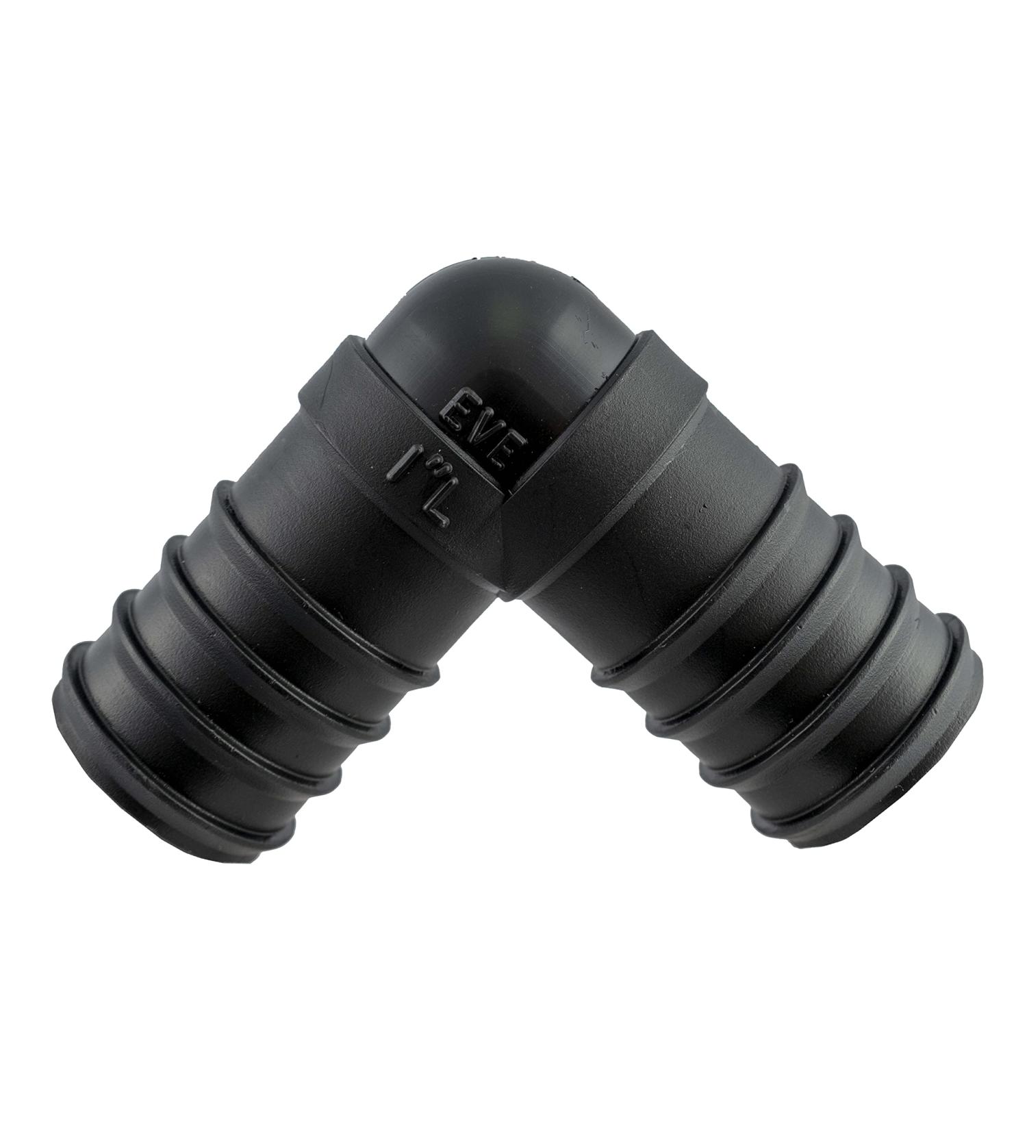 Pisces 25mm/25mm (1") barbed elbow for Pond and Garden Hose - Angled Tubing Adaptor for Easy Connection to Hosepipe