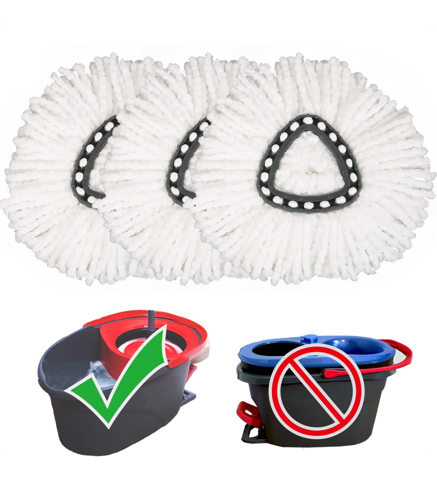 O Cedar EasyWring Spin Mop Replacement Heads - 3 Pack, Microfiber, Machine Washable - Buy Online on GoSupps.com