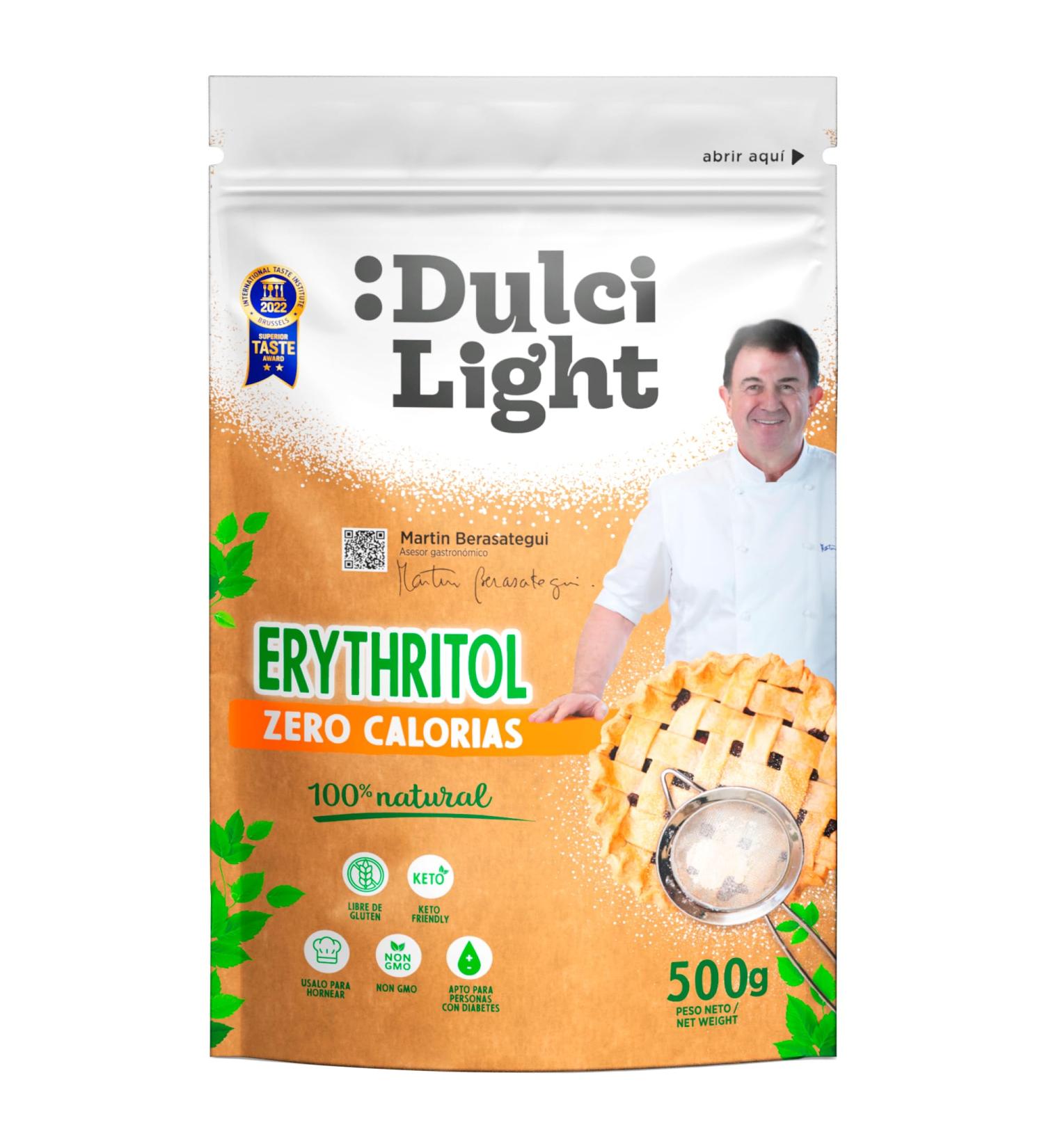 Erythritol 500gr 100% Natural Sweetener 0 Calories DulciLight Zero | Vegan Alternative | Enjoy Without Guilt | Ideal for The Keto Diet | DulciLight The Natural Taste of Sugar | - Buy Online on GoSupps.com