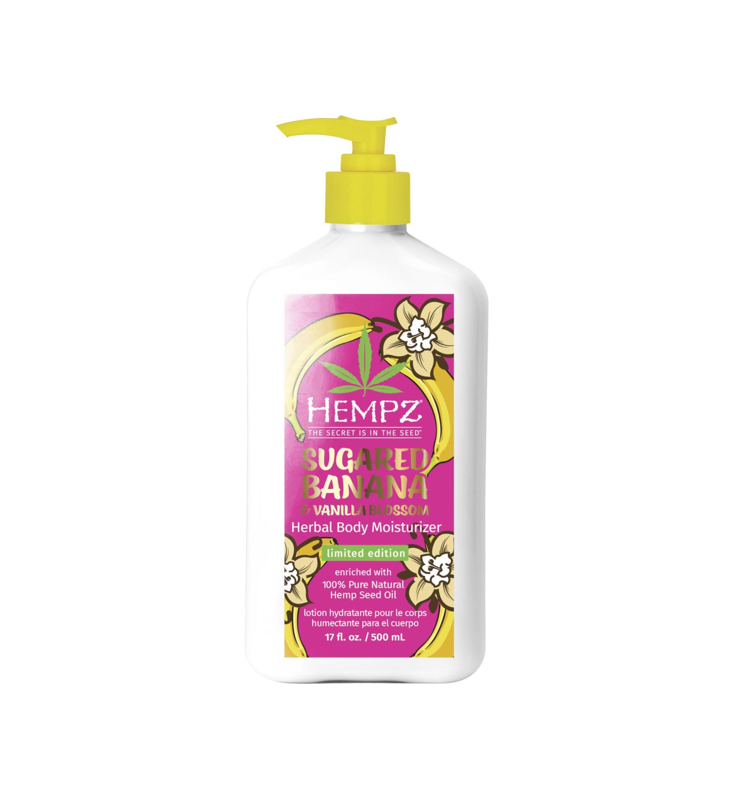 Hempz Sugared Banana & Vanilla Blossom Body & Hand Lotion Ultra Hydrating Moisturizer for Men and Women 17 oz Sugared Banana & Vanilla Blossom 17 Fl Oz (Pack of 1) - Buy Online on GoSupps.com
