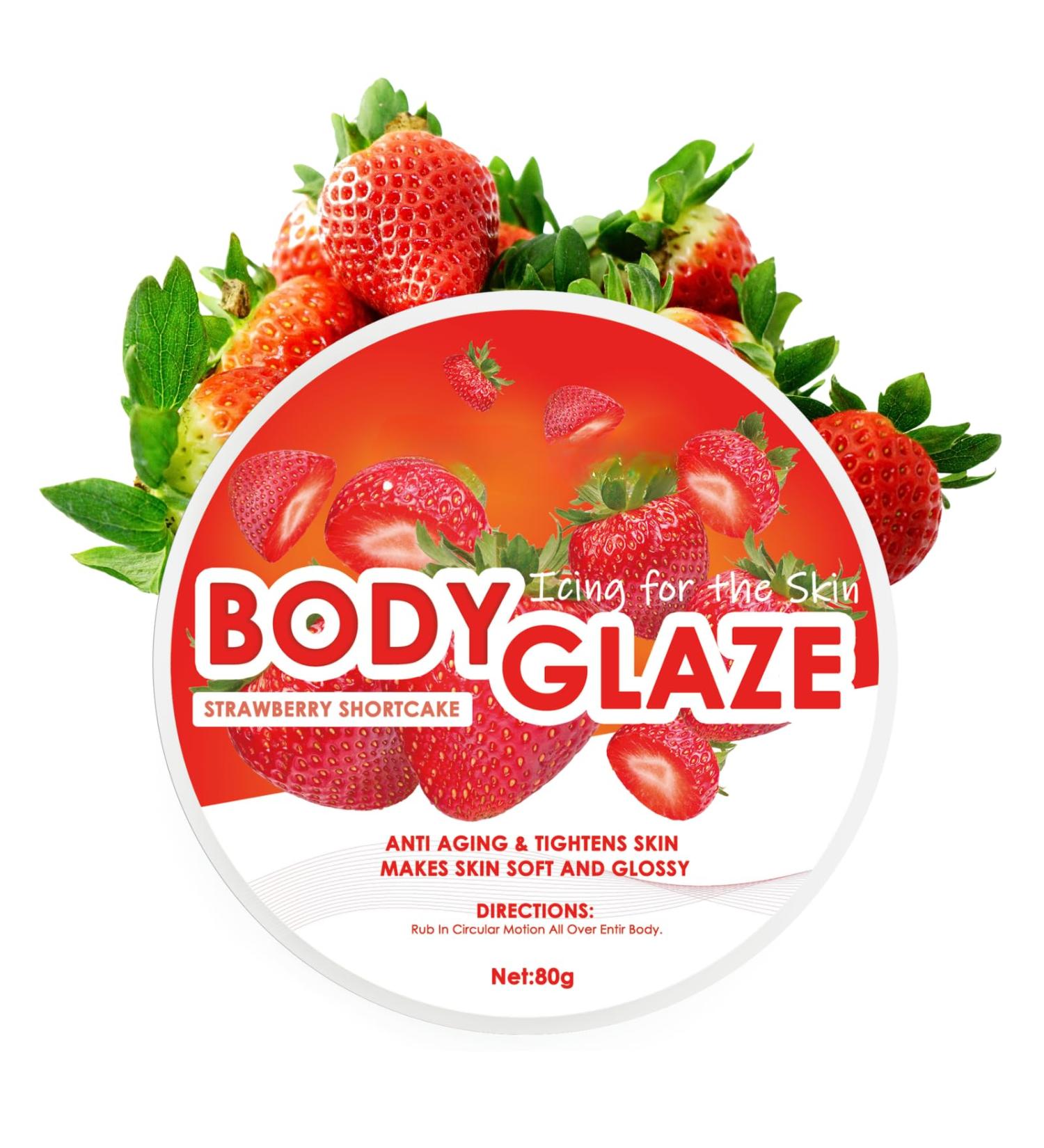 Body Glaze Strawberry Shortcake Strawberry Body Butter for Women Firming Body Cream Moisturizing Skincare Body Butter Cream Anti-Aging & Tightens Skin Moisture For Long-Lasting - Buy Online on GoSupps.com