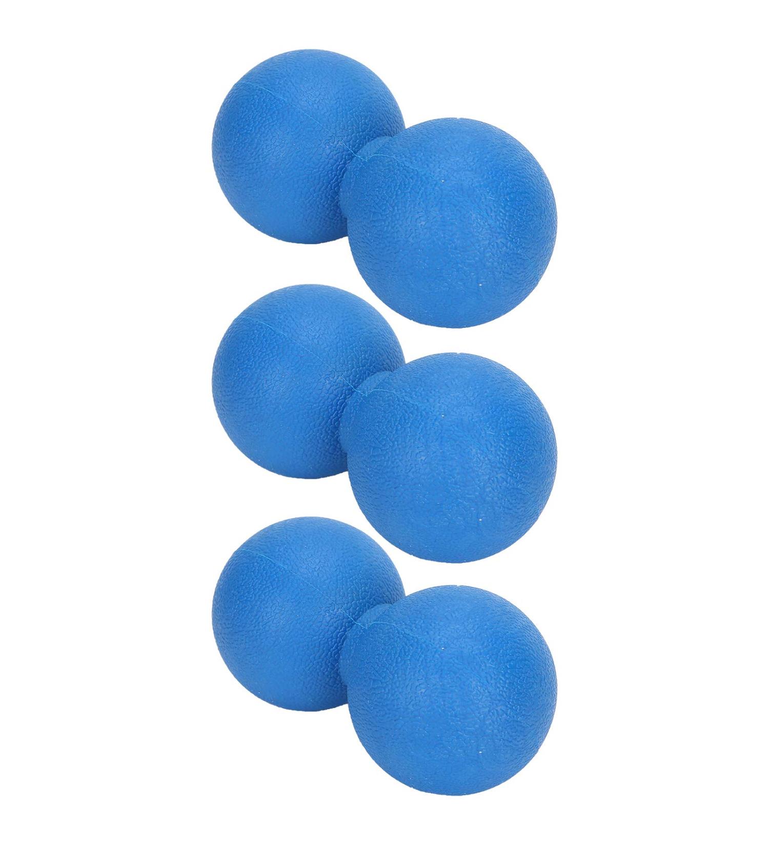 Ververt Touch Peanut Massage Ball Set - 3 Blue Fitness Yoga Balls for Muscle Relaxation & Recovery - Buy Online on GoSupps.com