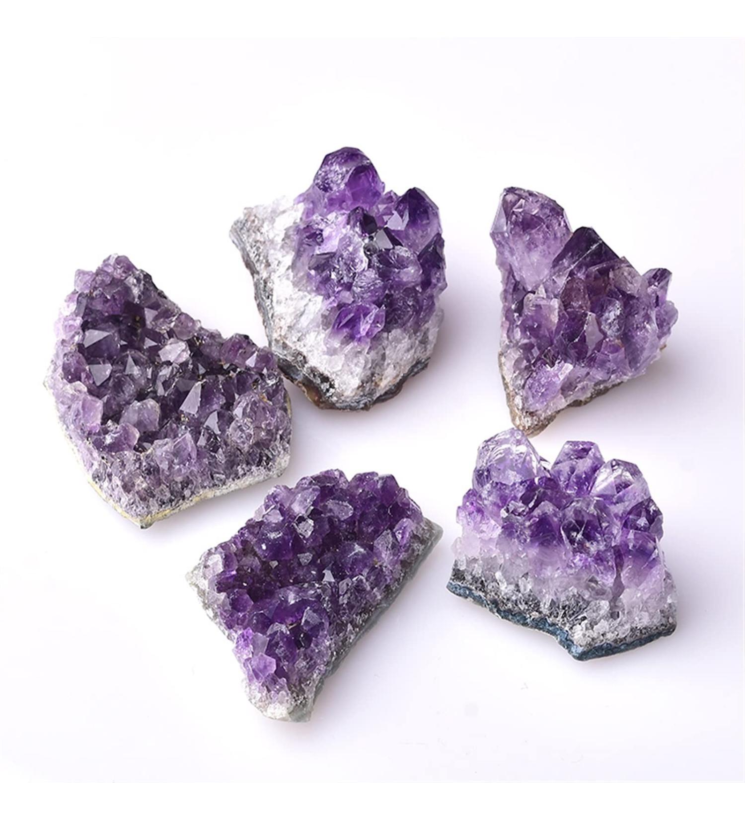 Crystal Rough 1PC Natural Amethyst Crystal Cluster Quartz Raw Crystals Stone Decoration Ornament Purple Stone Ore 1PC Random Delivery - Buy Online on GoSupps.com