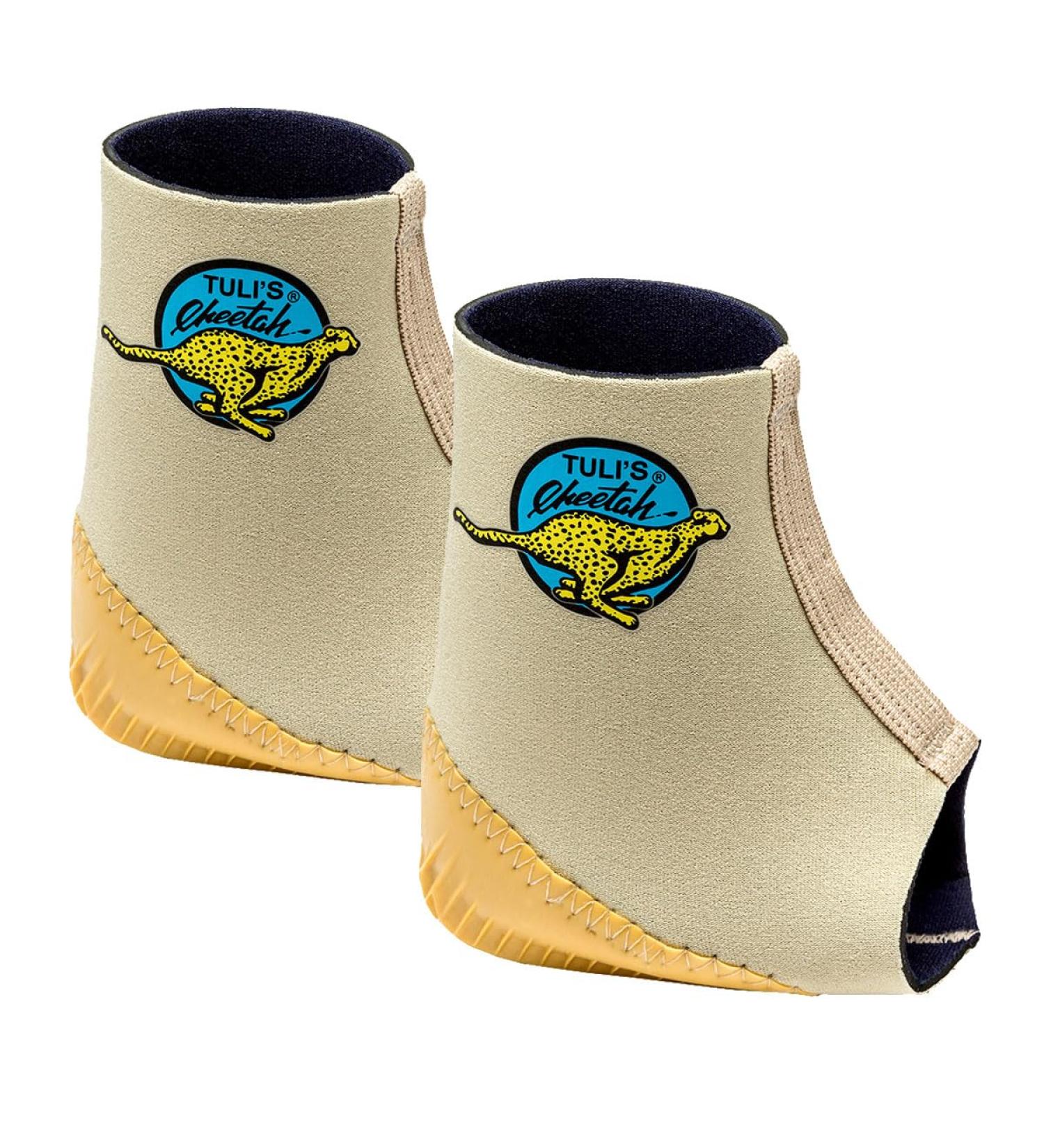 Buy Tuli's Cheetah Heel Cup with Compression Sleeve - Relief for Sever's Disease & Heel Pain for Gymnasts & Dancers - Medium Size (1 Pair) - International Shipping Available - Buy Online on GoSupps.com