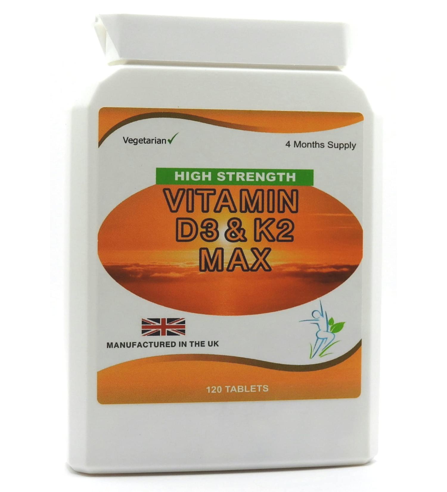 Vitamin K2 MK7 Natural NATTO HIGH Strength 100mcg Vegetarian 60 Capsules - Buy Online on GoSupps.com