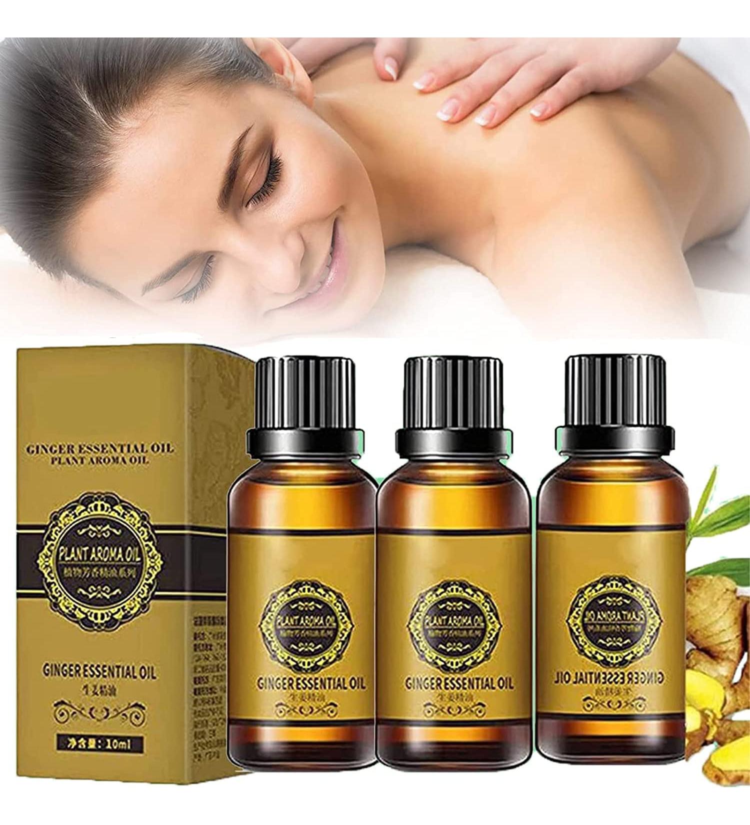 Belly Drainage Ginger Oil - Lymphatic & Slimming Massage Oil - Natural Anti-Aging Essential Oil (3PCs) - Buy Online on GoSupps.com