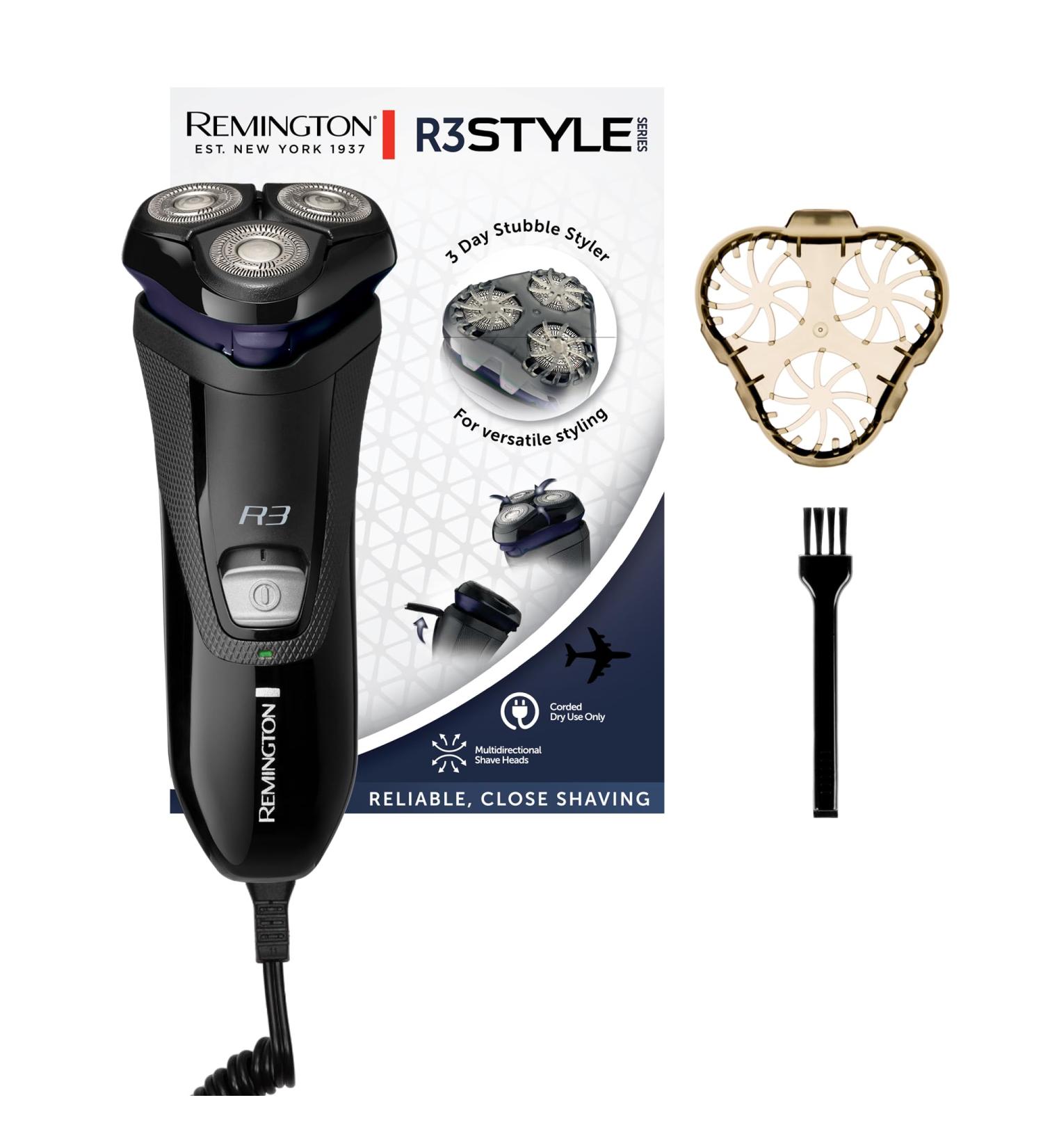 Remington Rasoir lectrique Rasage Sec R3 (Utilisation sur Secteur T tes Rotatives 360 Tondeuse Pr cision R tractable Comforttrim + Guide Coupe de Barbe de 3 Jours Ergonomique) Tondeuse R3002 Rasoir t tes rotatives R3 - Buy Online on GoSupps.com