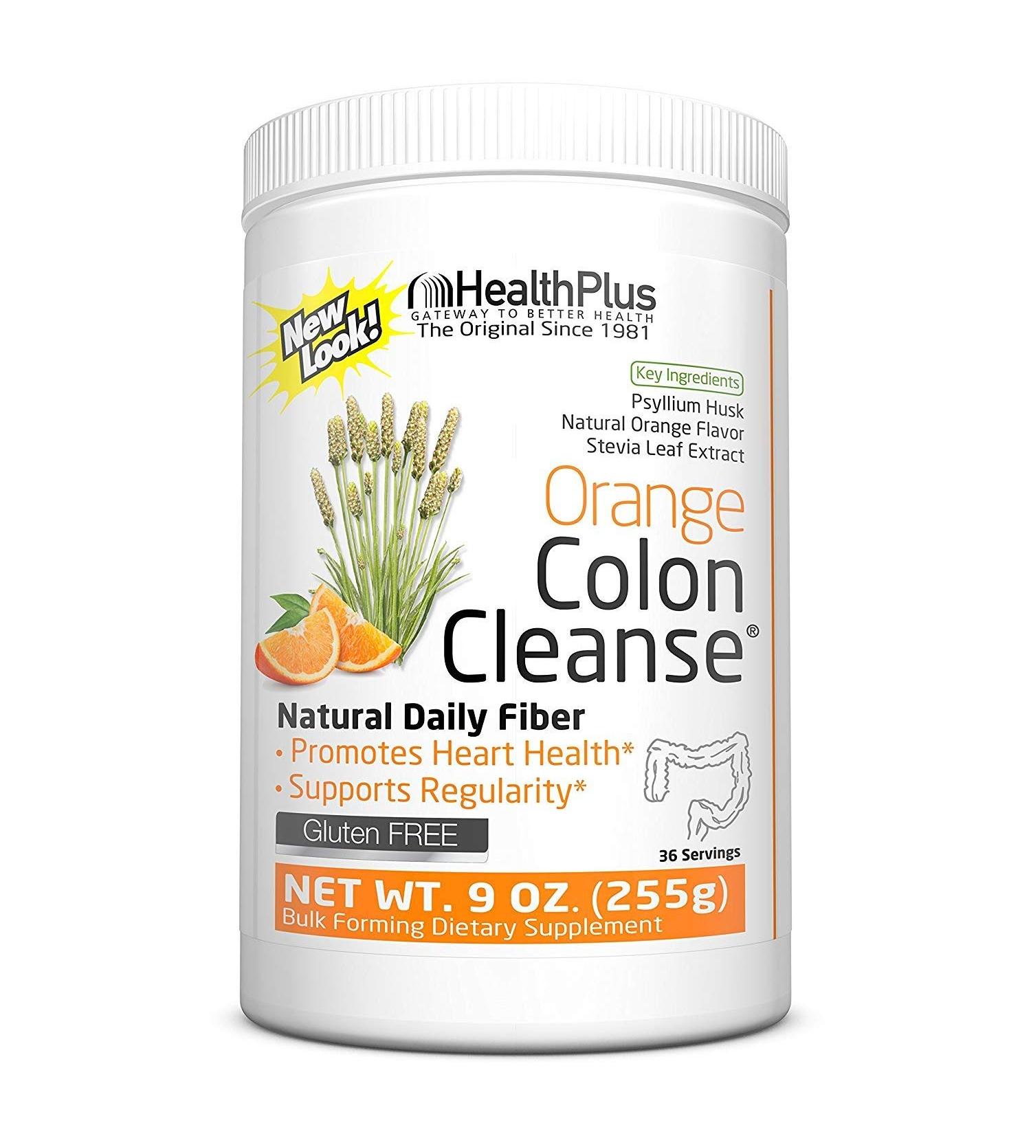 Health Plus Colon Cleanse Stevia Orange 9 oz Powder - Gentle Digestive Support - Buy Online on GoSupps.com