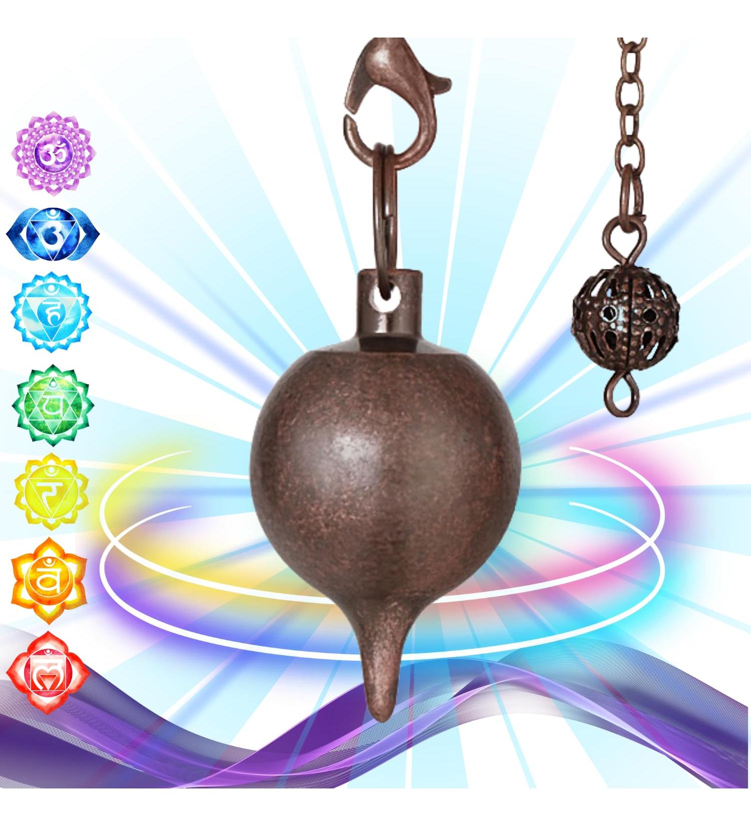 Radiesthesia Water Drop Pendulum - Esoteric Oracle Tool in Antique Brass for Geobiology & Magnetizing - 26g - Buy Online on GoSupps.com