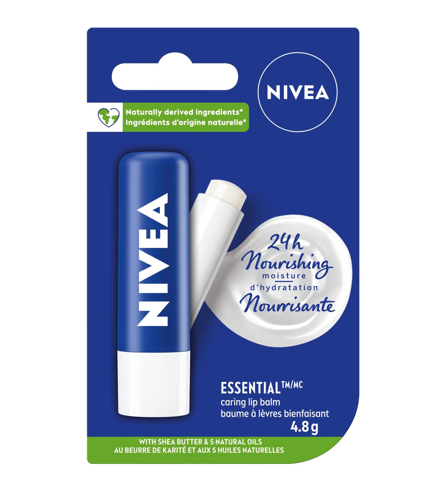 Nivea Lip Care Essential 4.8g - Moisturizing Lip Balm for Soft Smooth Lips | Buy Internationally - Buy Online on GoSupps.com