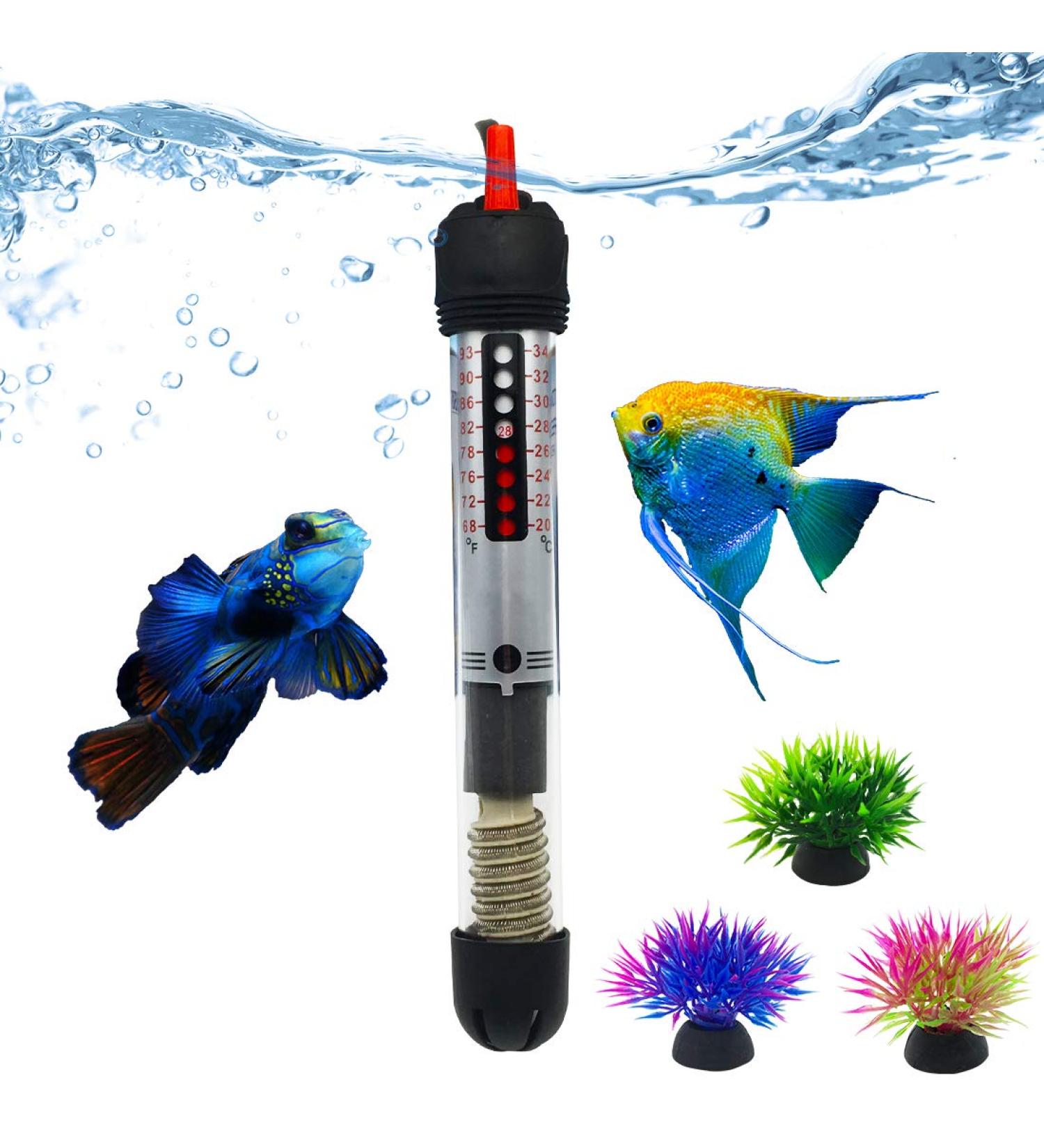 Bnzaq Aquarium Heater - Adjustable Submersible Thermostat Heater (25W-300W) - Buy Online on GoSupps.com