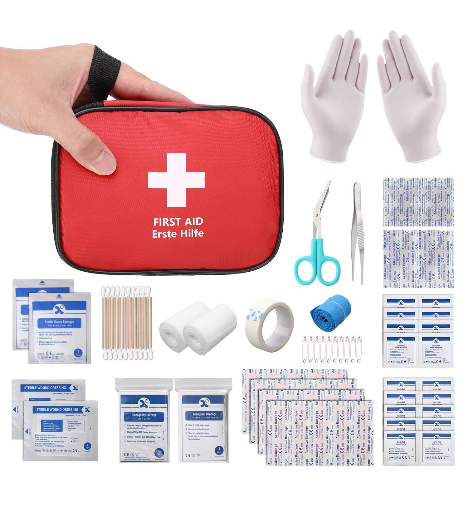 Honyao Mini Travel First Aid Set - 90-Piece Emergency Kit for Home Car Camping and Outdoor Activities - Buy Online on GoSupps.com