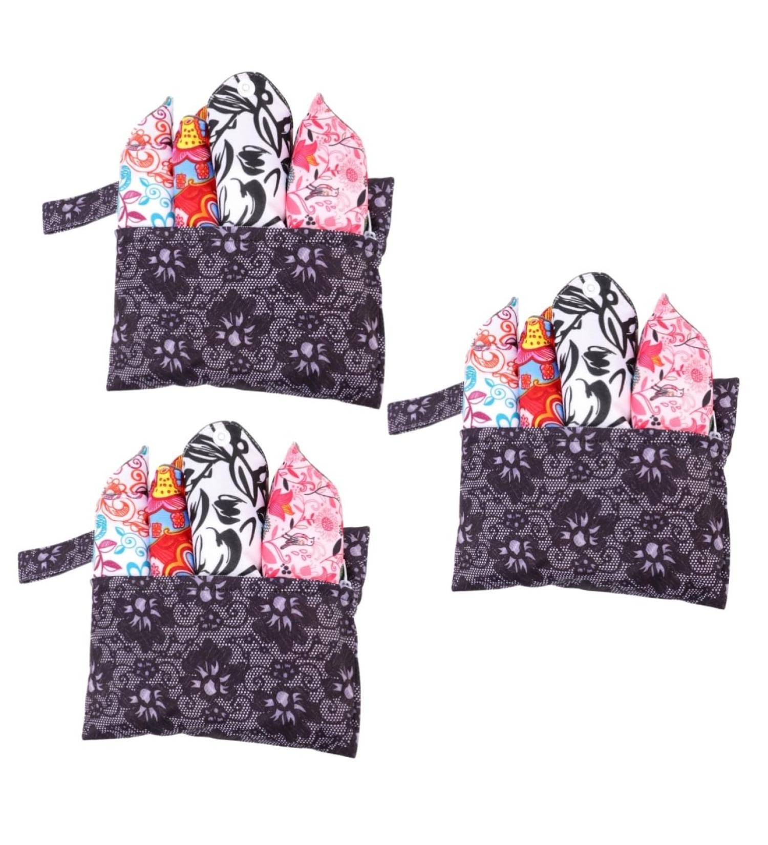 Minkissy 12-Pack Reusable Washable Menstrual Napkins - Comfortable Bandage Towels for Ladies - Eco-Friendly Inserts - Buy Online on GoSupps.com