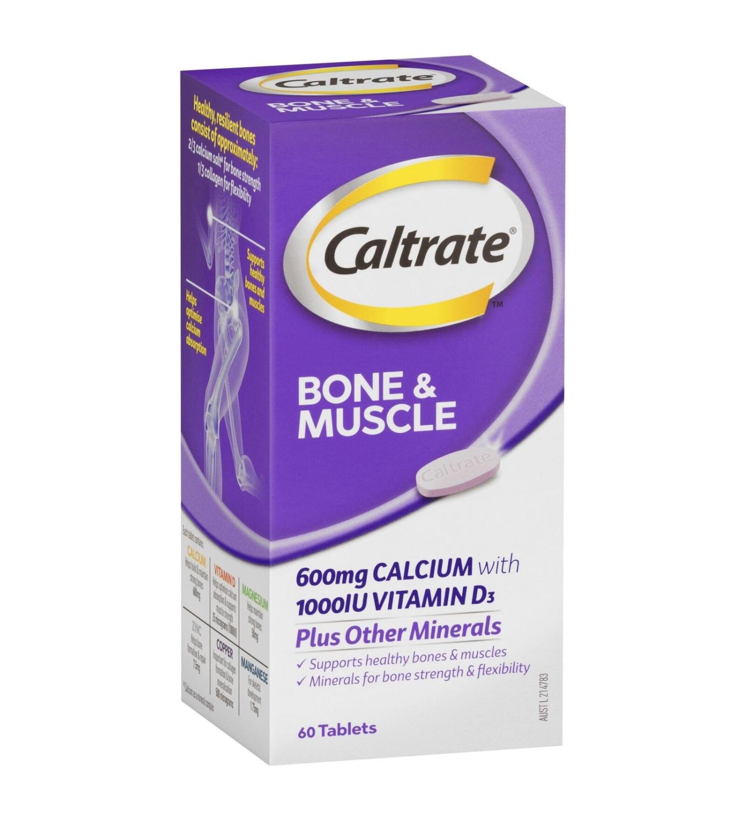 Caltrate Bone and Muscle 60 Tablets - Support Bone Health and Muscle Function - Buy Online on GoSupps.com
